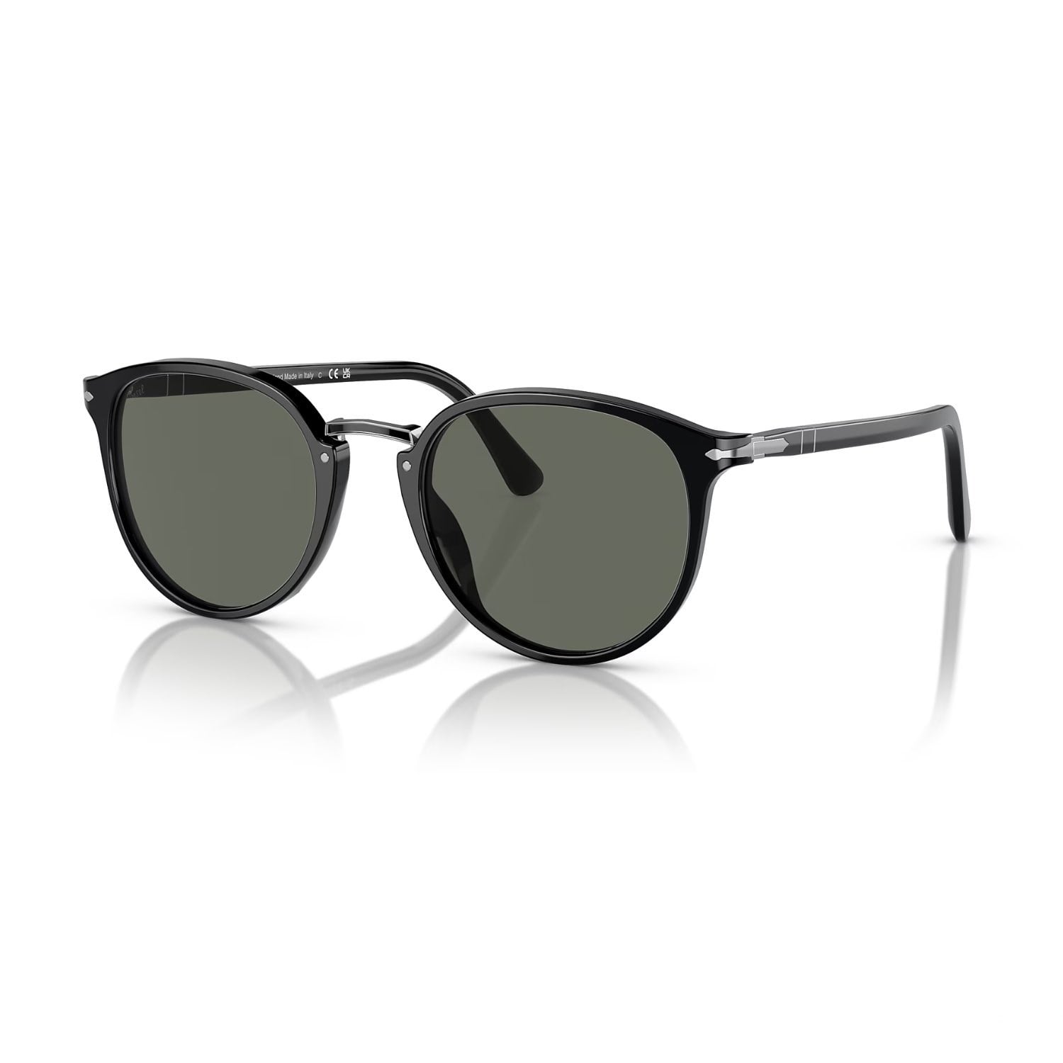 Persol PO 3210S 9531 54 Unisex Oval Siyah Kemik Güneş Gözlüğü