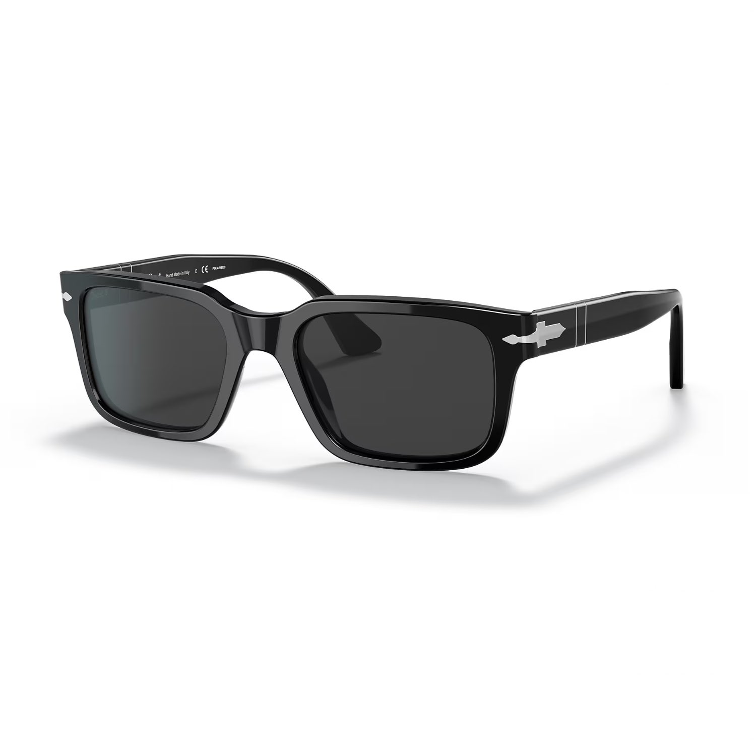 Persol PO 3272S 9548 53 Unisex Polarize Dikdörtgen Siyah Kemik Güneş Gözlüğü