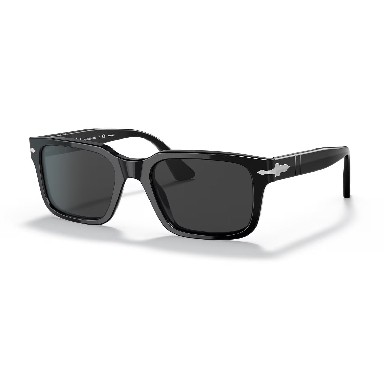 Persol PO 3272S 9548 55 Unisex Polarize Dikdörtgen Siyah Kemik Güneş Gözlüğü