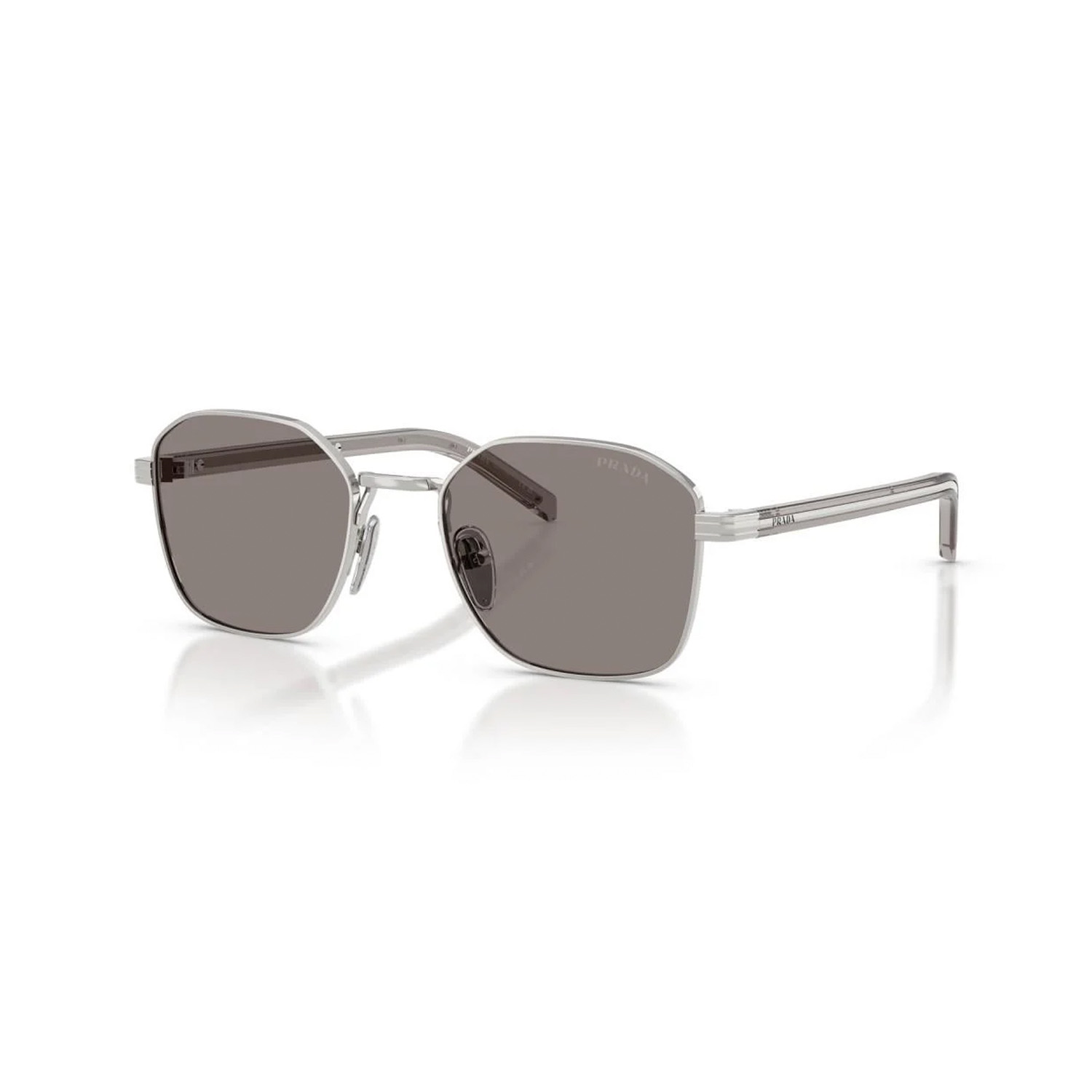 Prada PR C50S 1BC80Q 53 Unisex Geometrik Gümüş Metal Güneş Gözlüğü