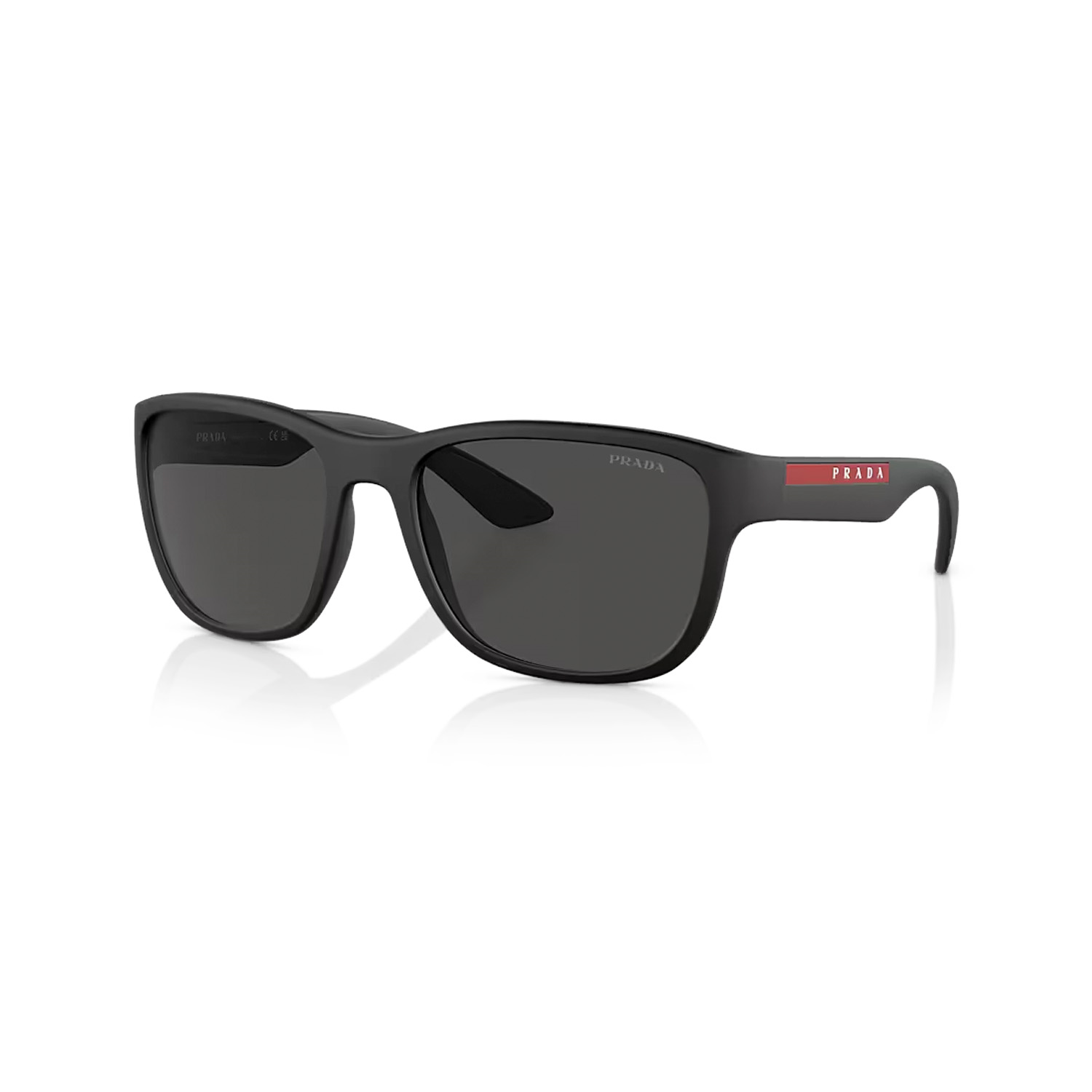 Prada PS 01US DG05S0 59 Linea Rossa Erkek Dikdörtgen Siyah Kemik Güneş Gözlüğü