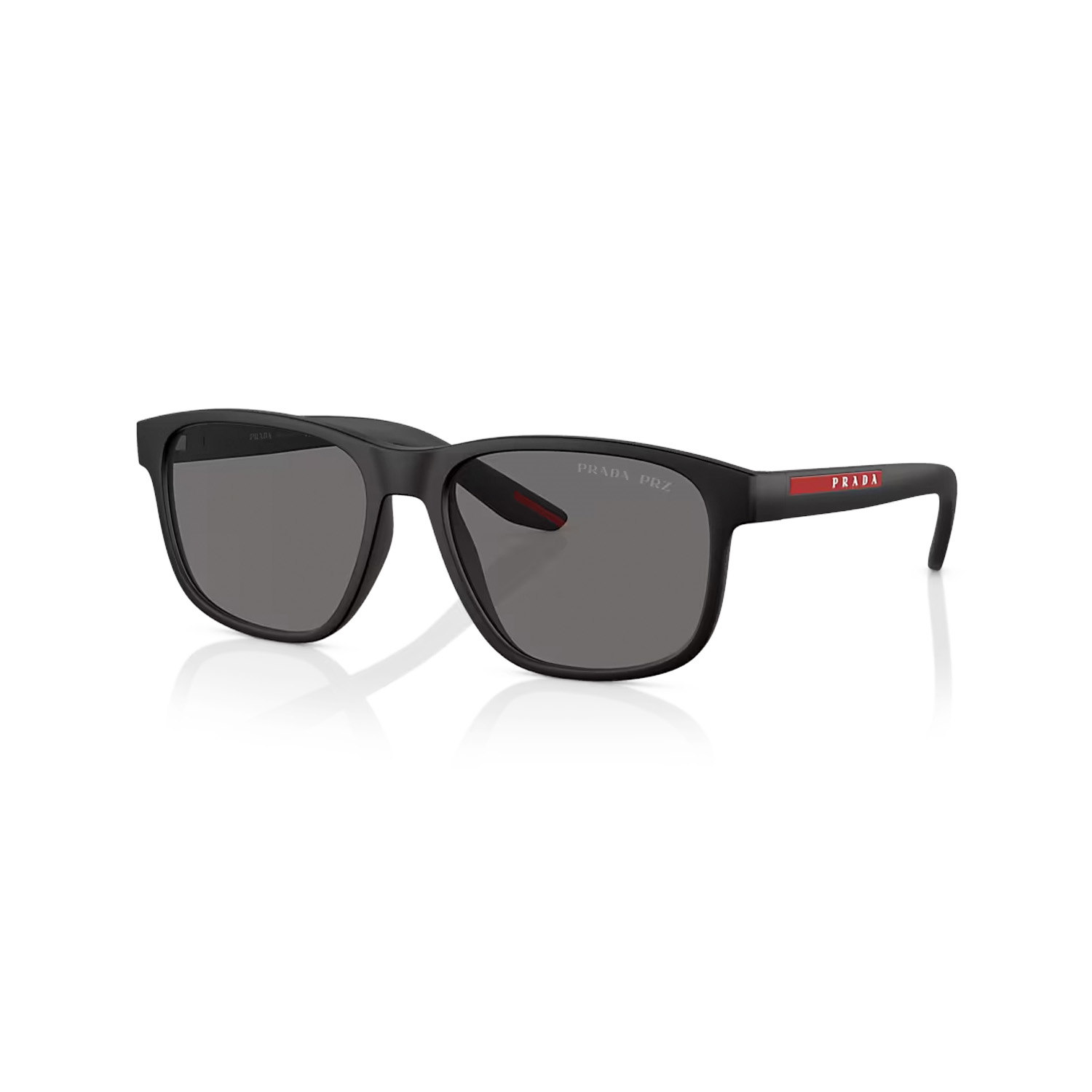 Prada PS 06YS DG002G 56 Linea Rossa Erkek Polarize Siyah Dikdörtgen Kemik Güneş Gözlüğü