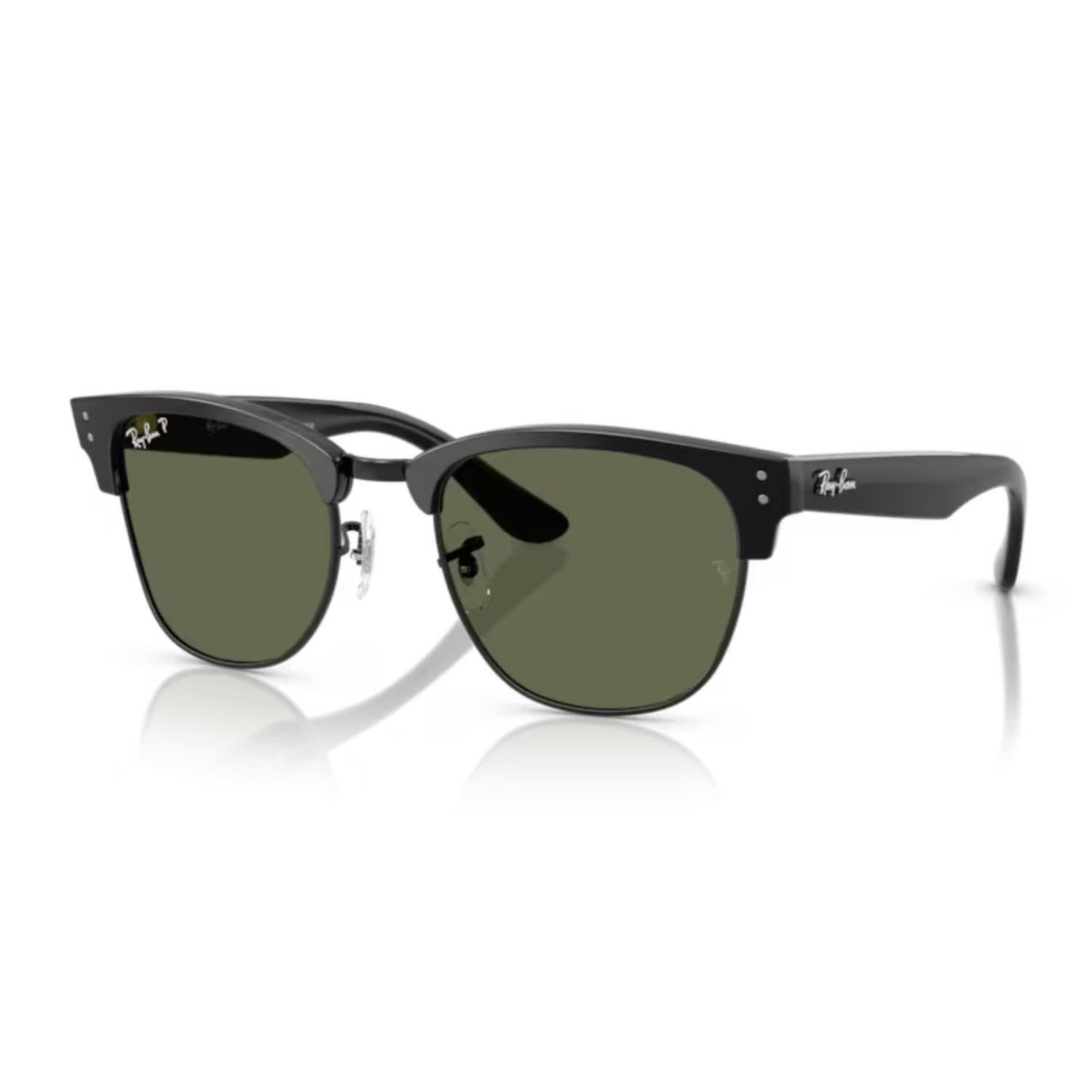 Ray-Ban RB 0504S 67839A 51 Clubmaster Reverse Polarize Unisex Kare Siyah Kemik Güneş Gözlüğü