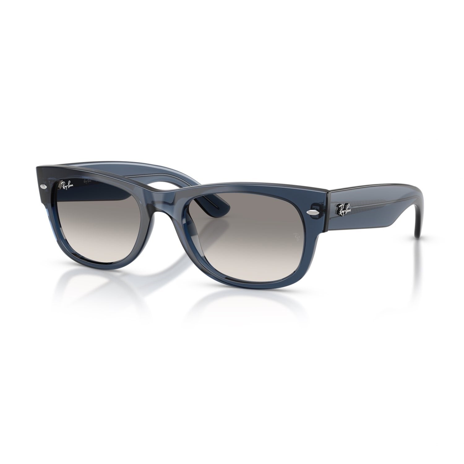 Ray-Ban RB 0832S 684532 52 Mega Wayfarer Unisex Kare Şeffaf Mavi Kemik Güneş Gözlüğü