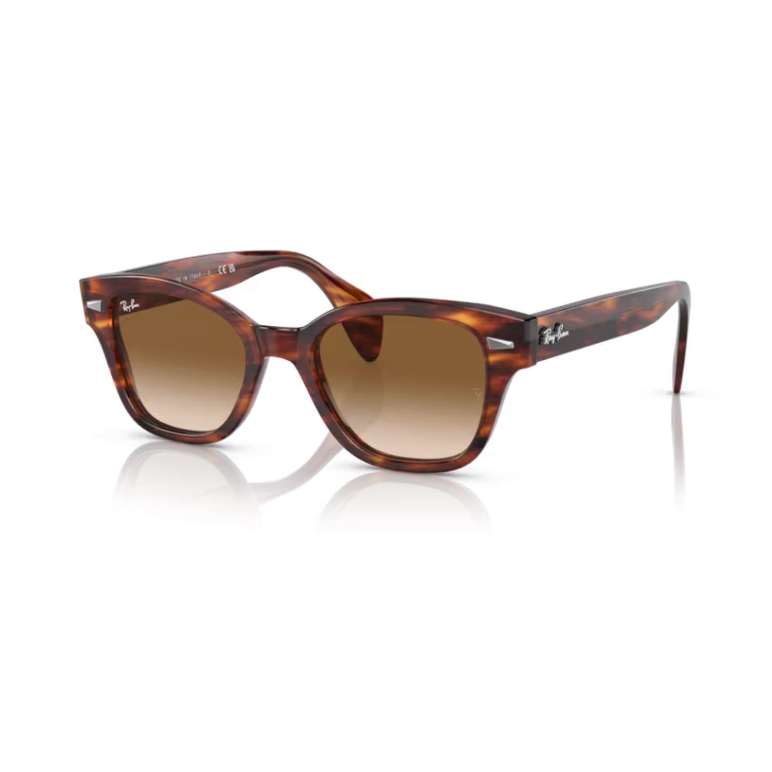 Ray-Ban RB 0880S 95451 52 Unisex Kare Kırçıllı Kahverengi Kemik Güneş Gözlüğü