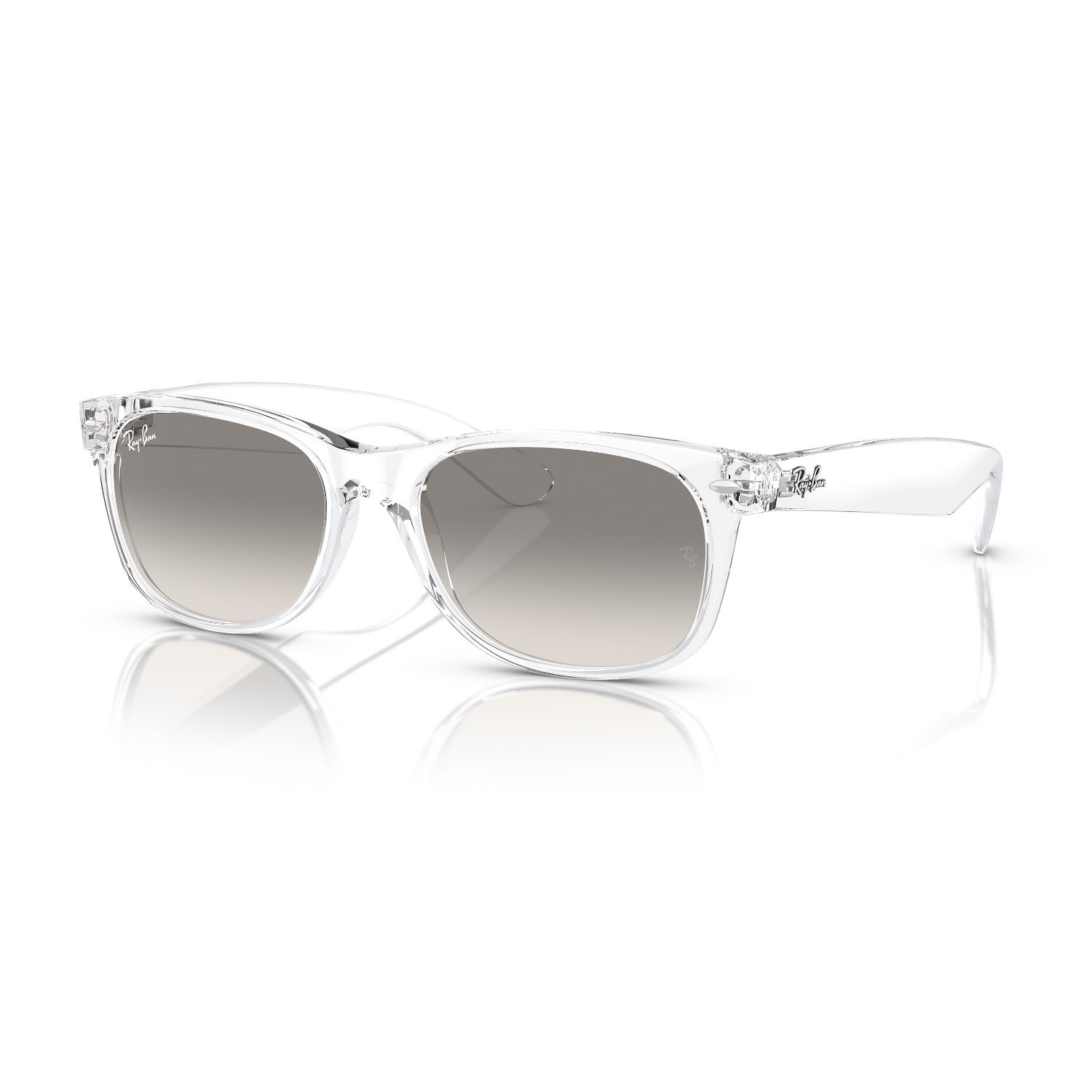 Ray-Ban RB 2132 677432 55 New Wayfarer Unisex Kare Şeffaf Kemik Güneş Gözlüğü
