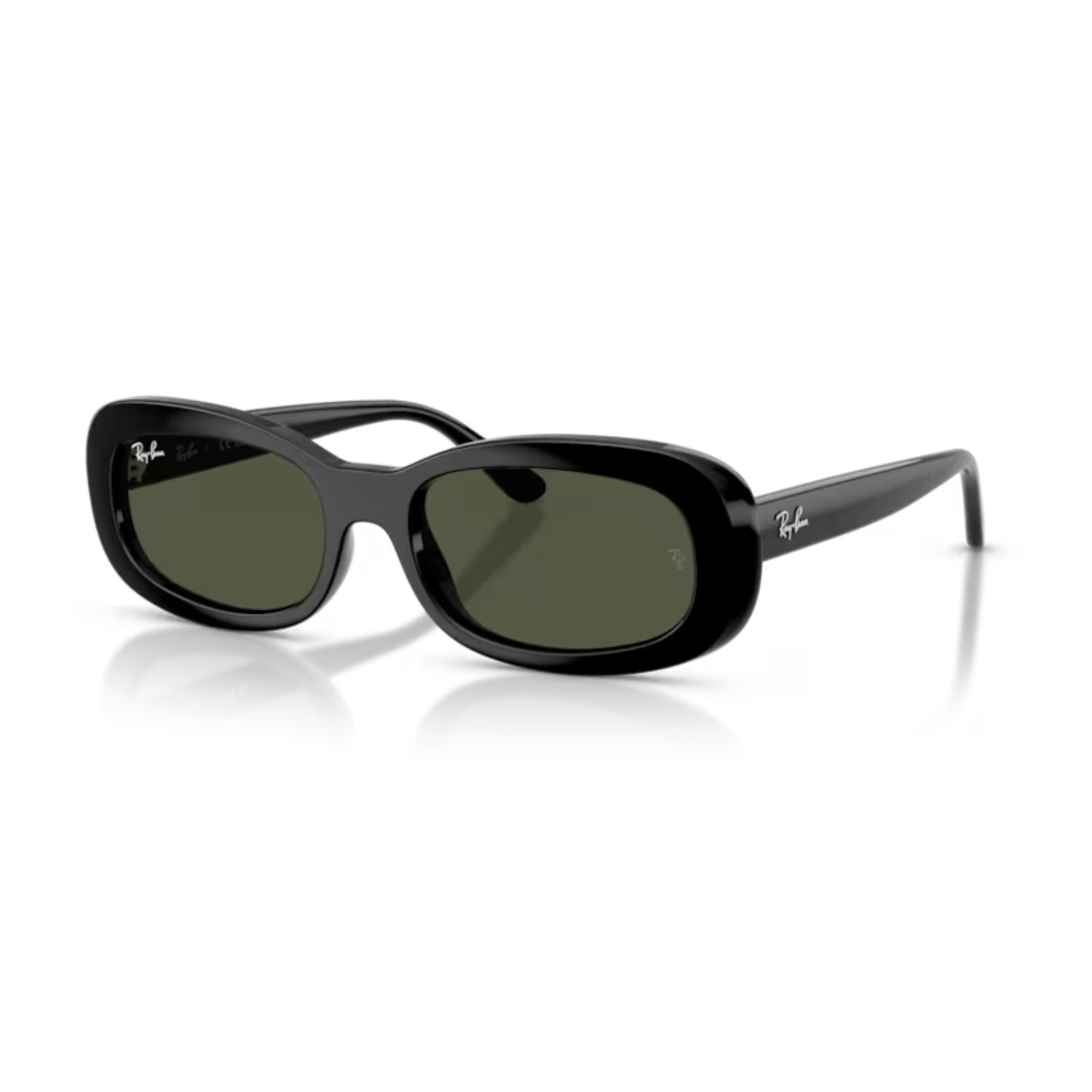 Ray-Ban RB 2221 90131 53 Kadın Oval Siyah Kemik Güneş Gözlüğü