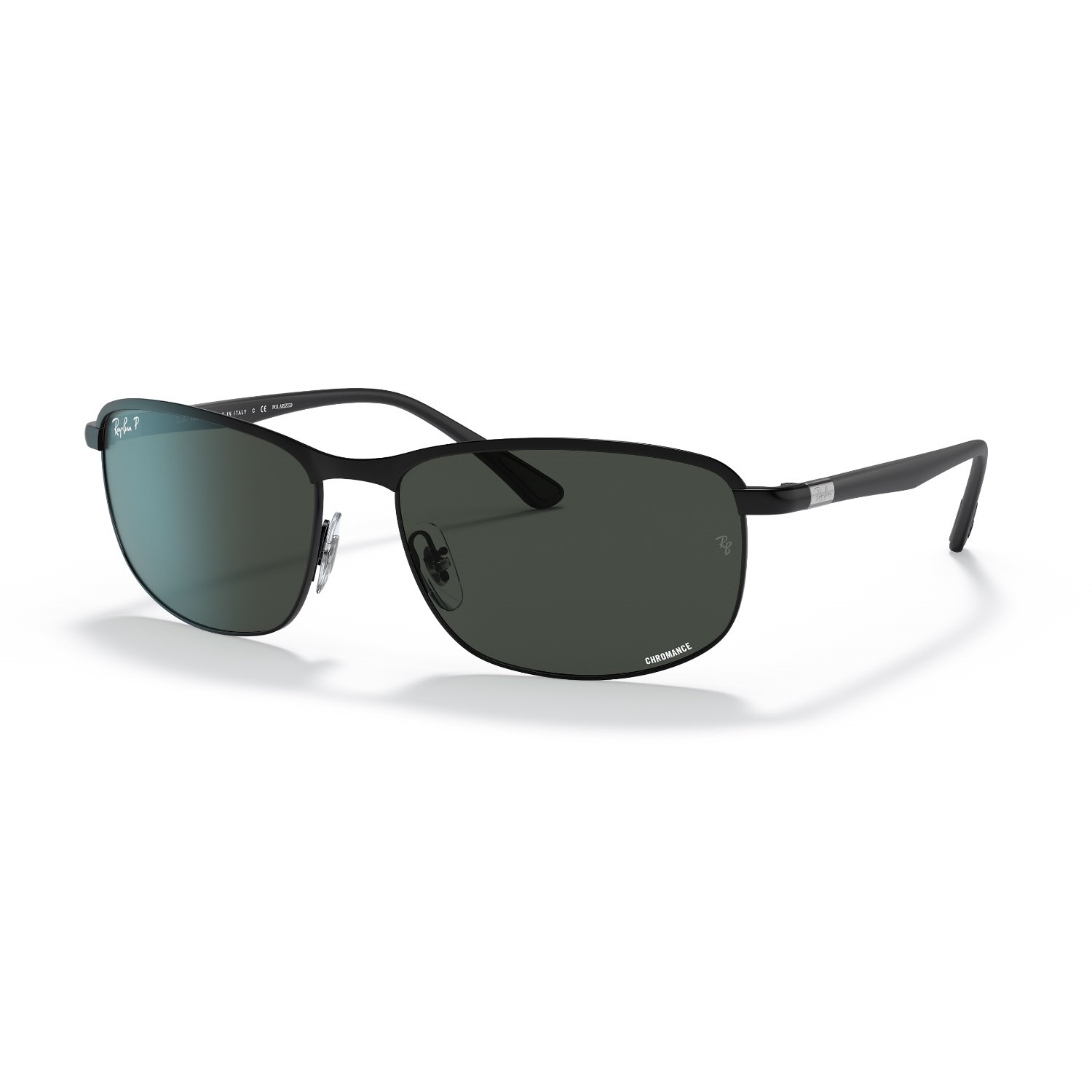 Ray-Ban RB 3671CH 186K8 60 Unisex Polarize Yastık Siyah Metal Güneş Gözlüğü