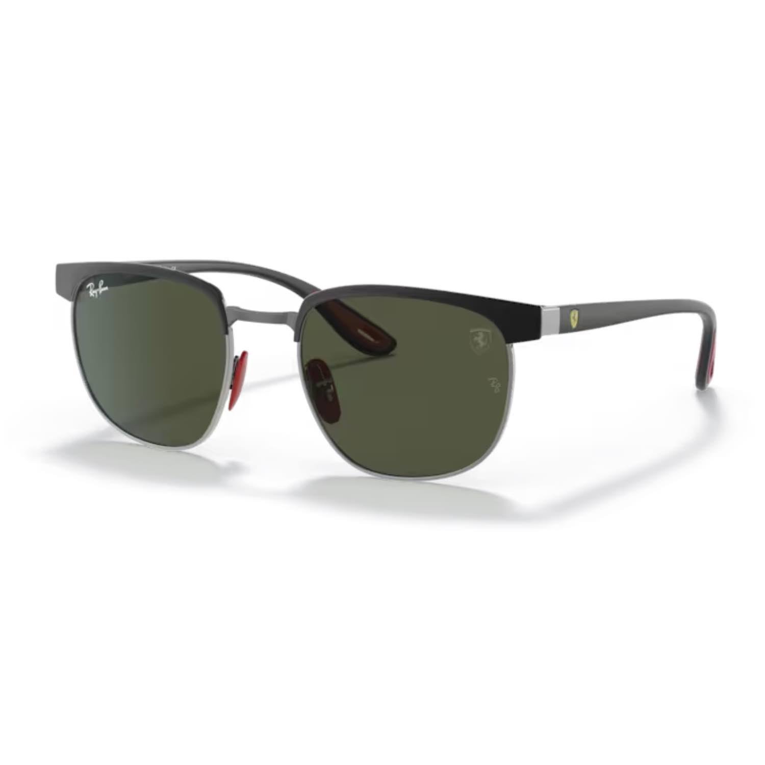 Ray-Ban RB 3698M F07331 53 Scuderia Ferrari Unisex Oval Siyah Metal Güneş Gözlüğü