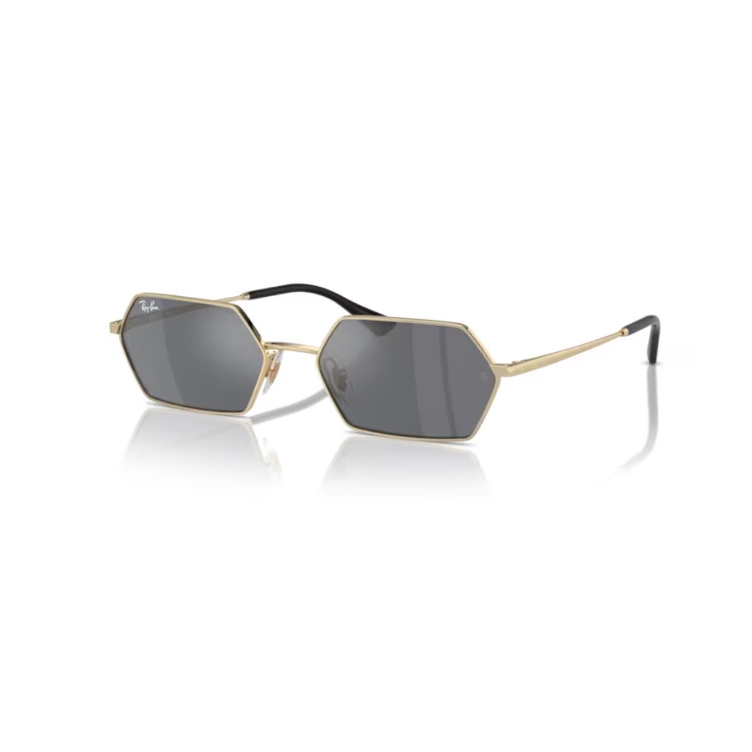 Ray-Ban RB 3728 92136V 55 Unisex Geometrik Gold Metal Güneş Gözlüğü