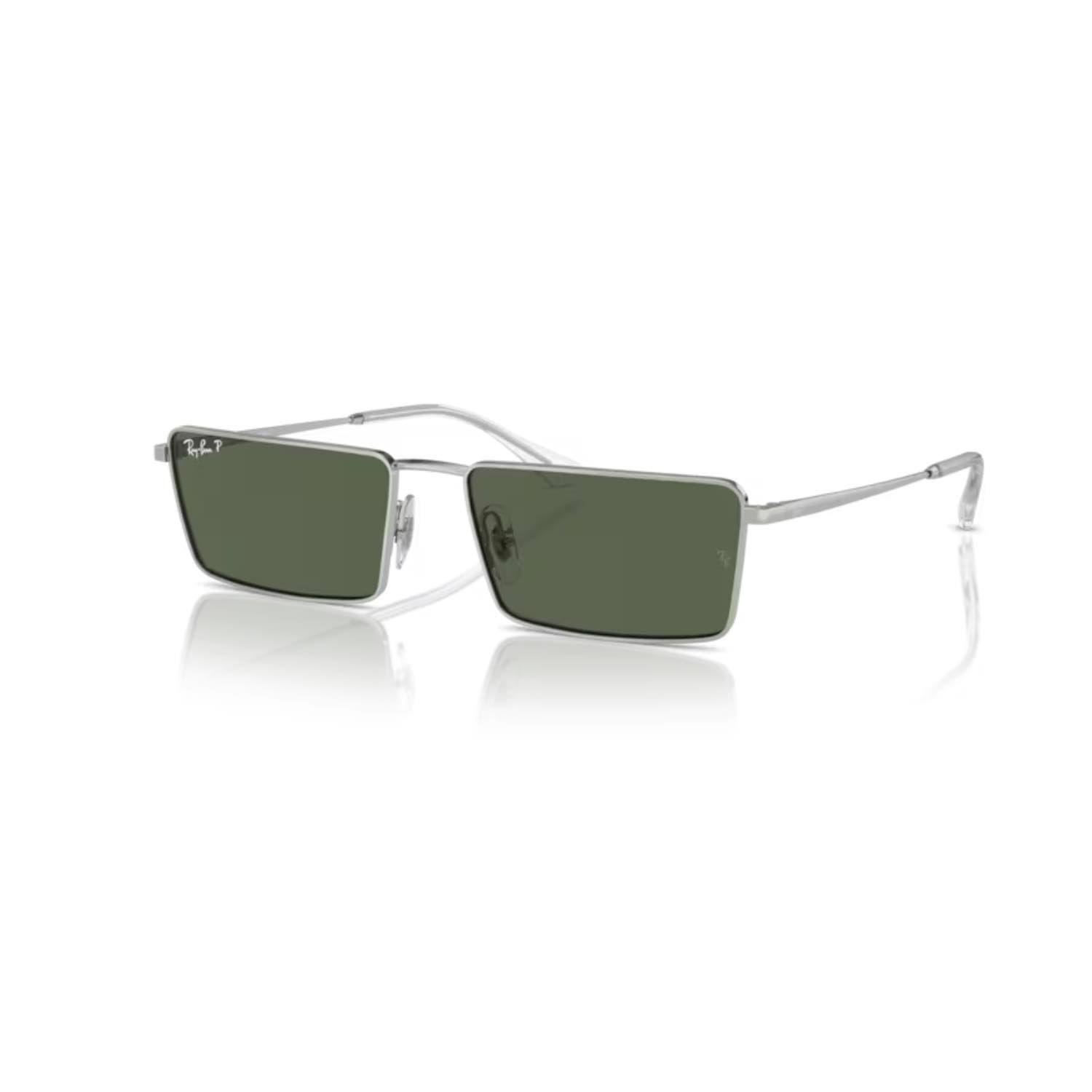 Ray-Ban RB 3741 0039A 59 Unisex Dikdörtgen Gri Metal Güneş Gözlüğü