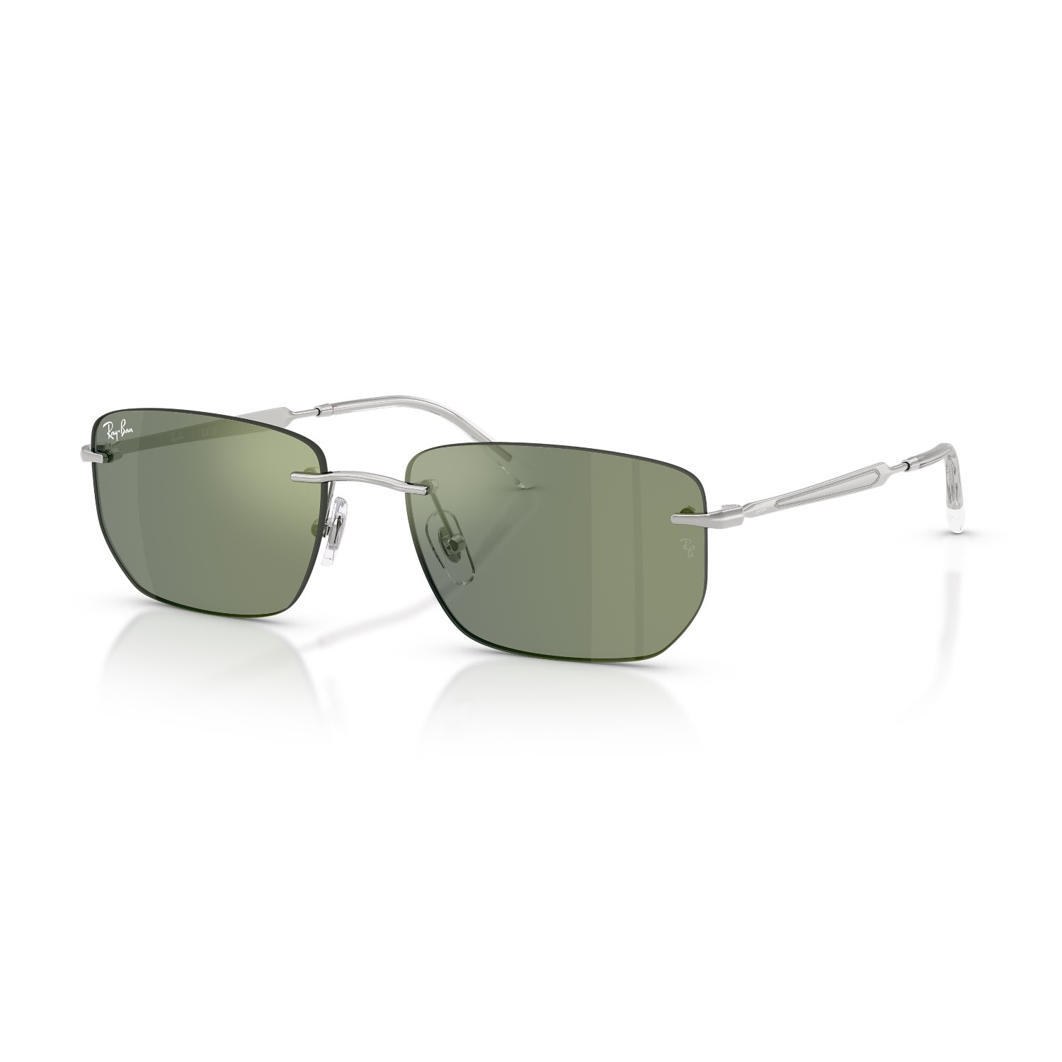 Ray-Ban RB 3768 0036R 56 Unisex Geometrik Aynalı Gümüş Metal Güneş Gözlüğü