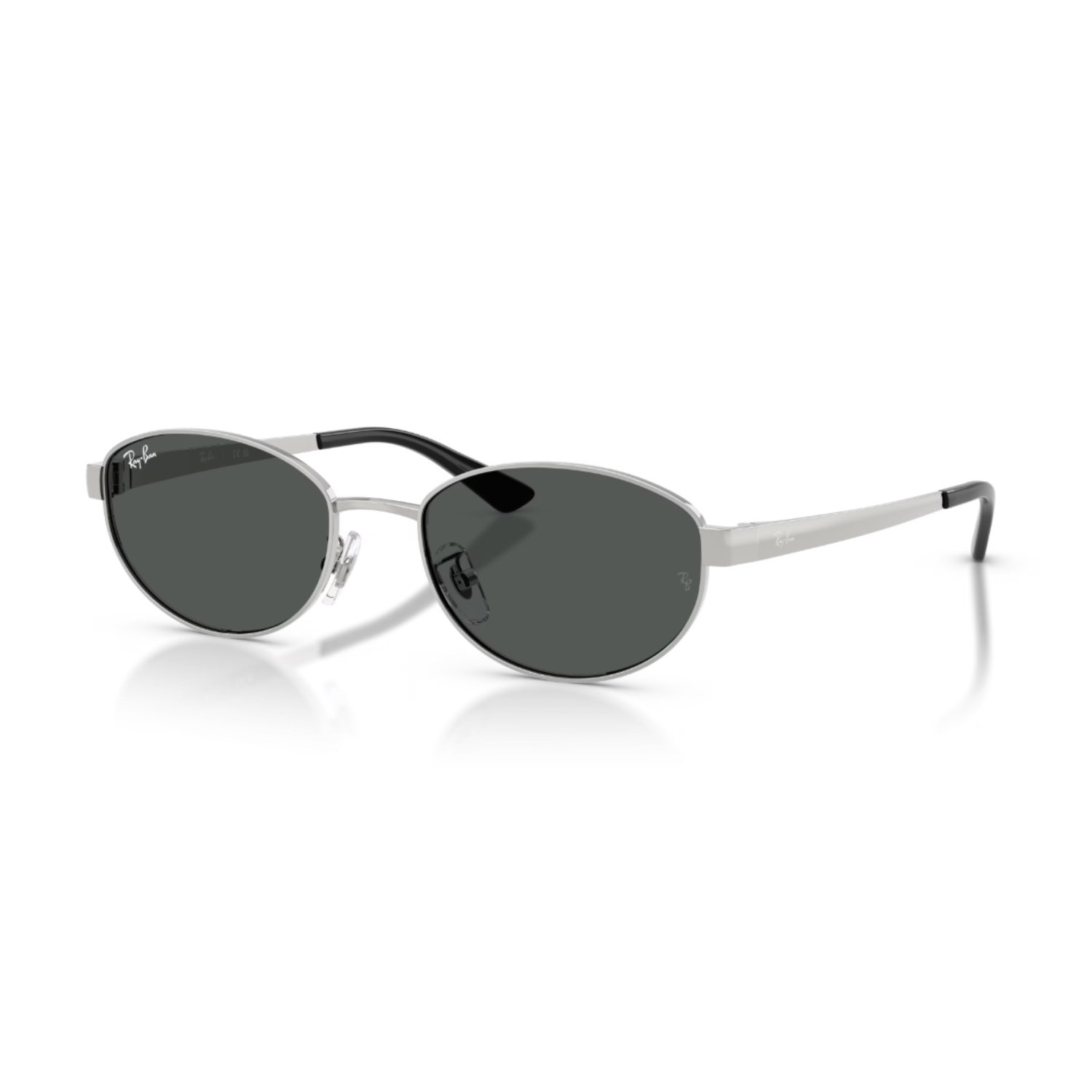 Ray-Ban RB 3774D 00387 55 Unisex Oval Gümüş Metal Güneş Gözlüğü