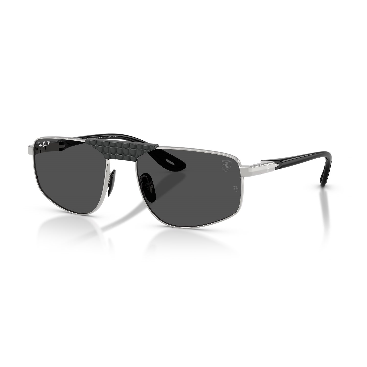 Ray-Ban RB 3776M F122K8 58 Unisex Polarize Geometrik Gümüş Metal Güneş Gözlüğü