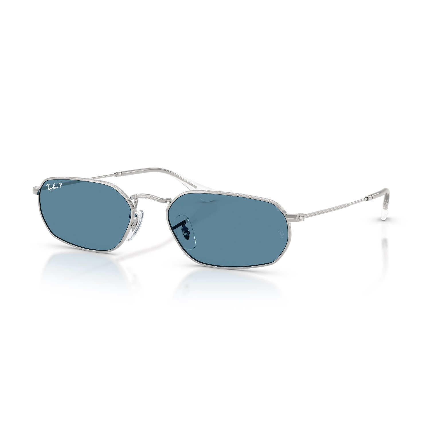 Ray-Ban RB 3947 003S2 54 Unisex Polarize Geometrik Gümüş Metal Güneş Gözlüğü