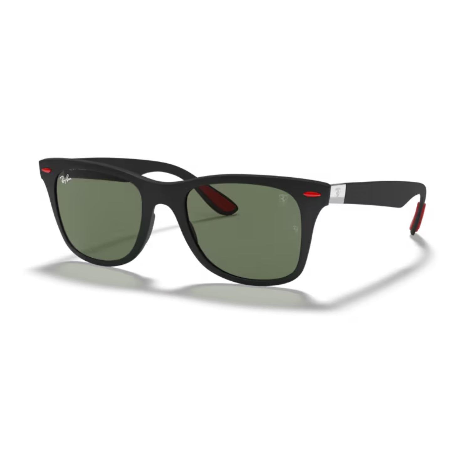 Ray-Ban RB 4195M F60271 52 Scuderia Ferrari Erkek Kare Siyah Kemik Güneş Gözlüğü