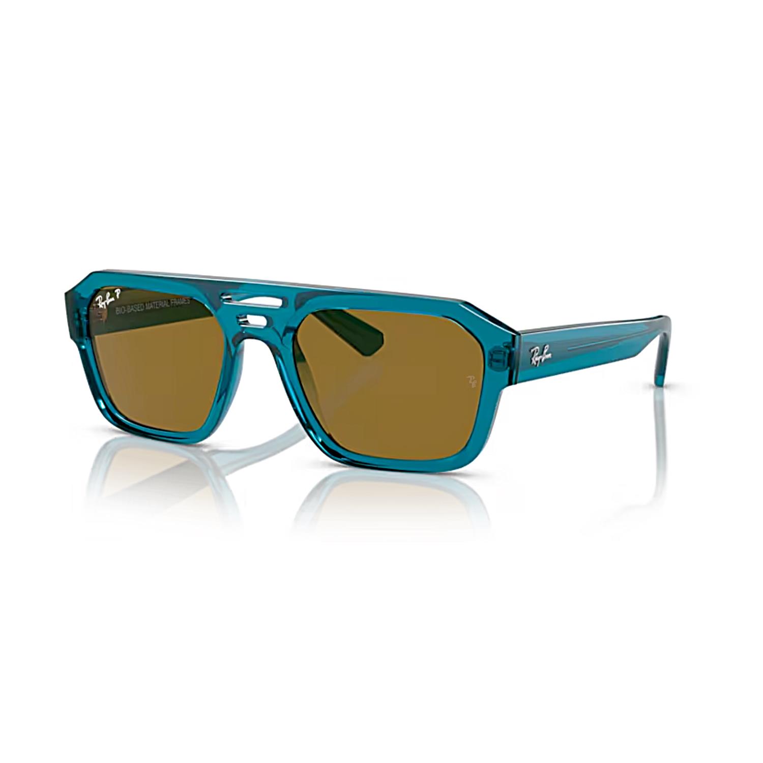 Ray-Ban RB 4397 668383 54 Corrigan Unisex Polarize Şeffaf Mavi