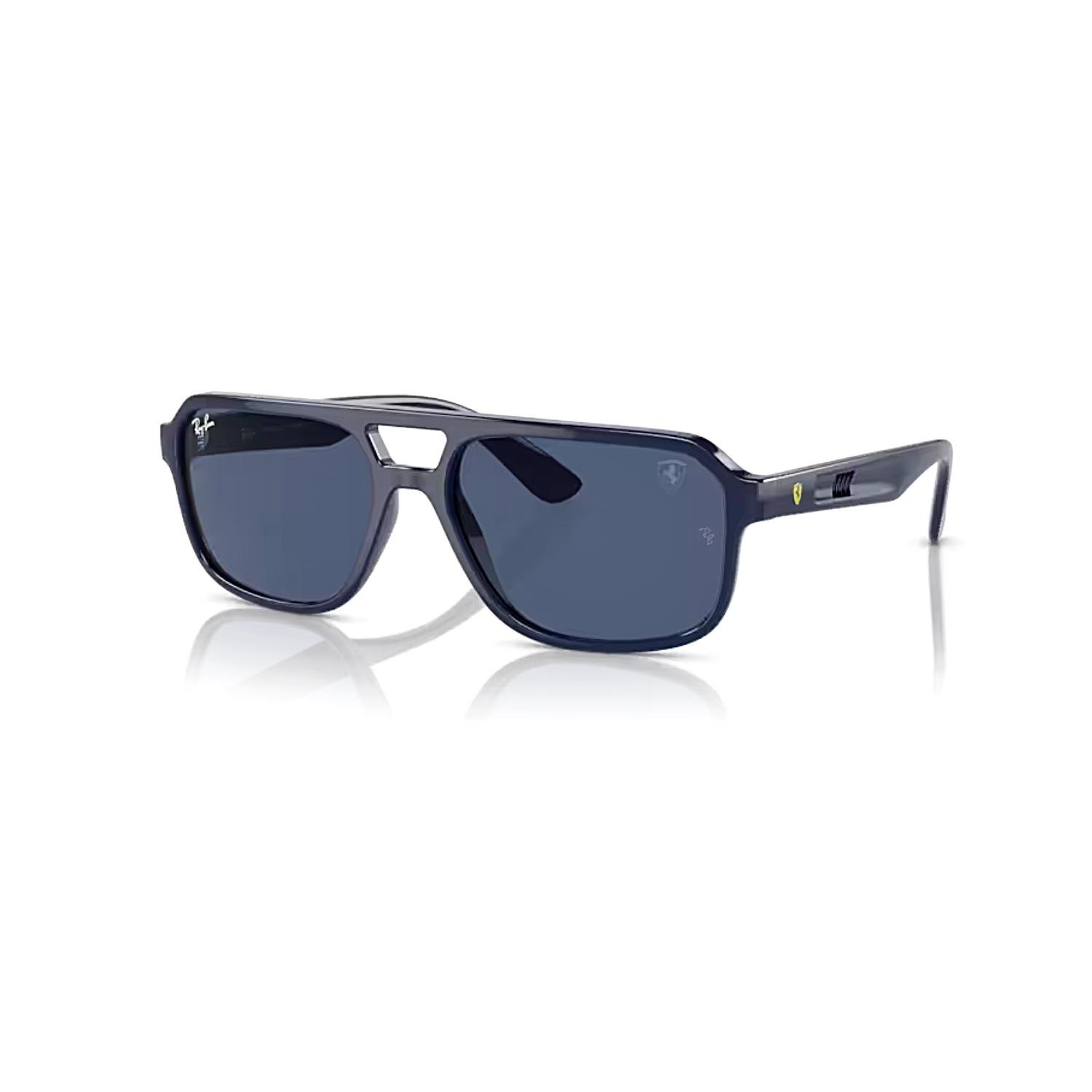 Ray-Ban RB 4414M F68880 58 Scuderia Ferrari Unisex Geometrik Mavi Kemik Güneş Gözlüğü