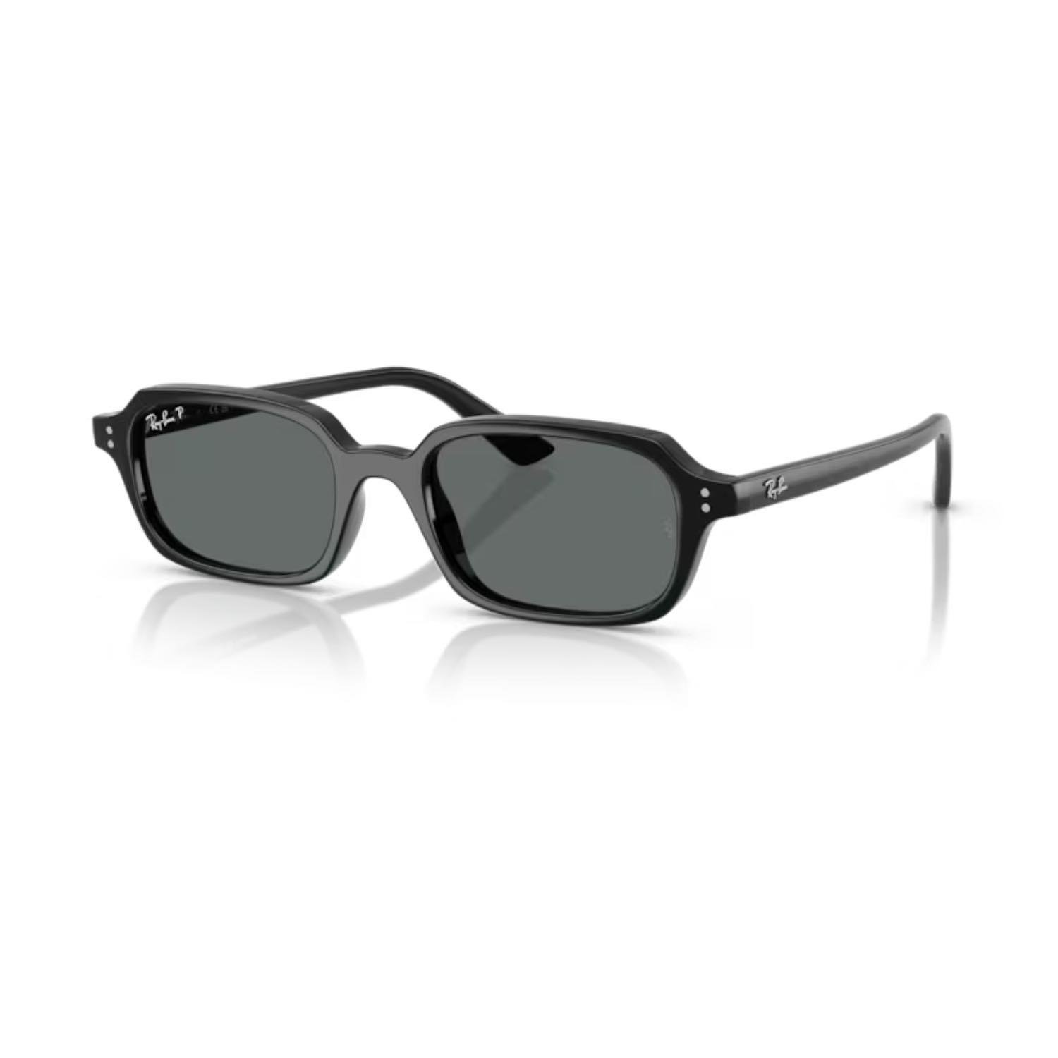 Ray-Ban RB 4455 667781 49 Polarize Zuri Unisex Yastık Siyah Kemik Güneş Gözlüğü