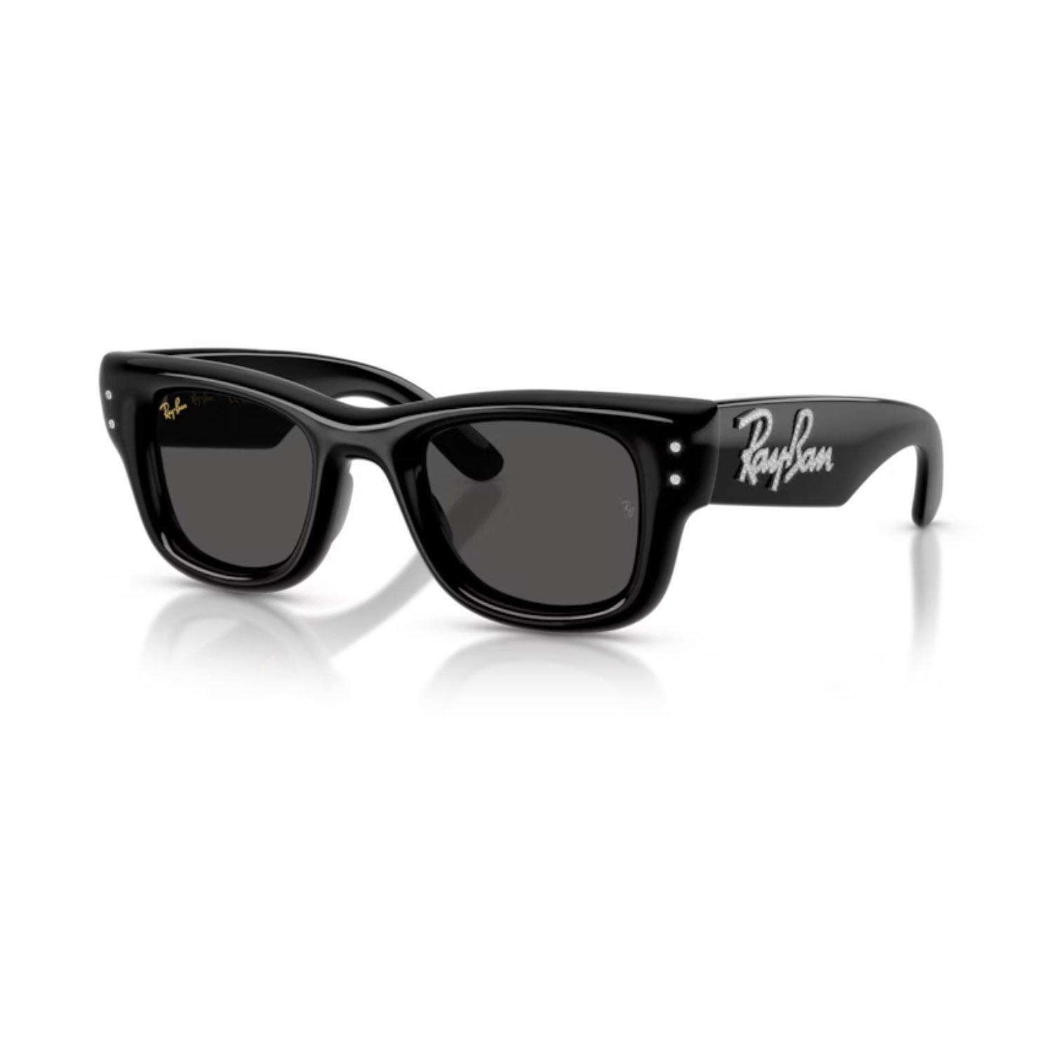 Ray-Ban RB 4940B 686487 47 Wayfarer puffer Unisex Kare Siyah Kemik Güneş Gözlüğü