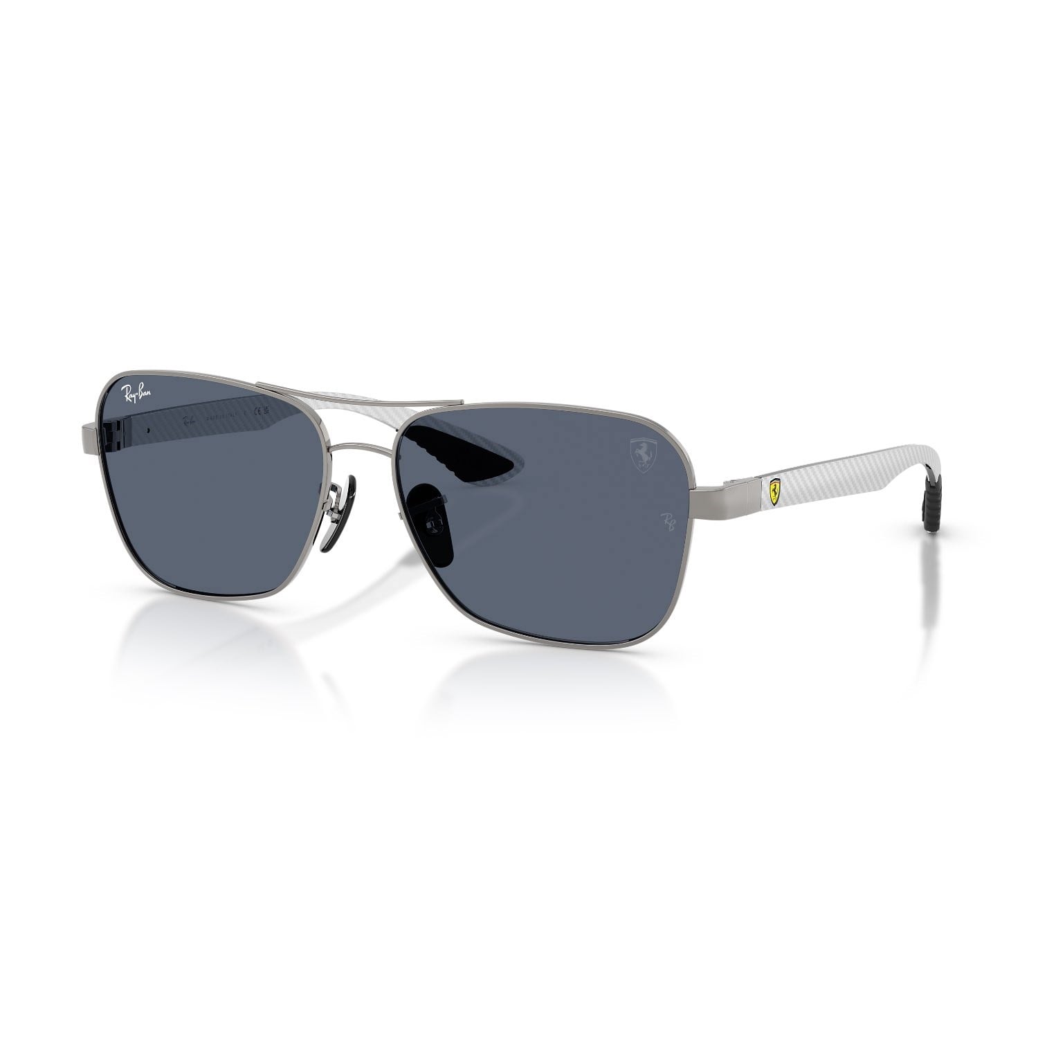 Ray-Ban RB 8336M F11687 58 Scuderia Ferrari Erkek Gun Metal Geometrik Metal Güneş Gözlüğü