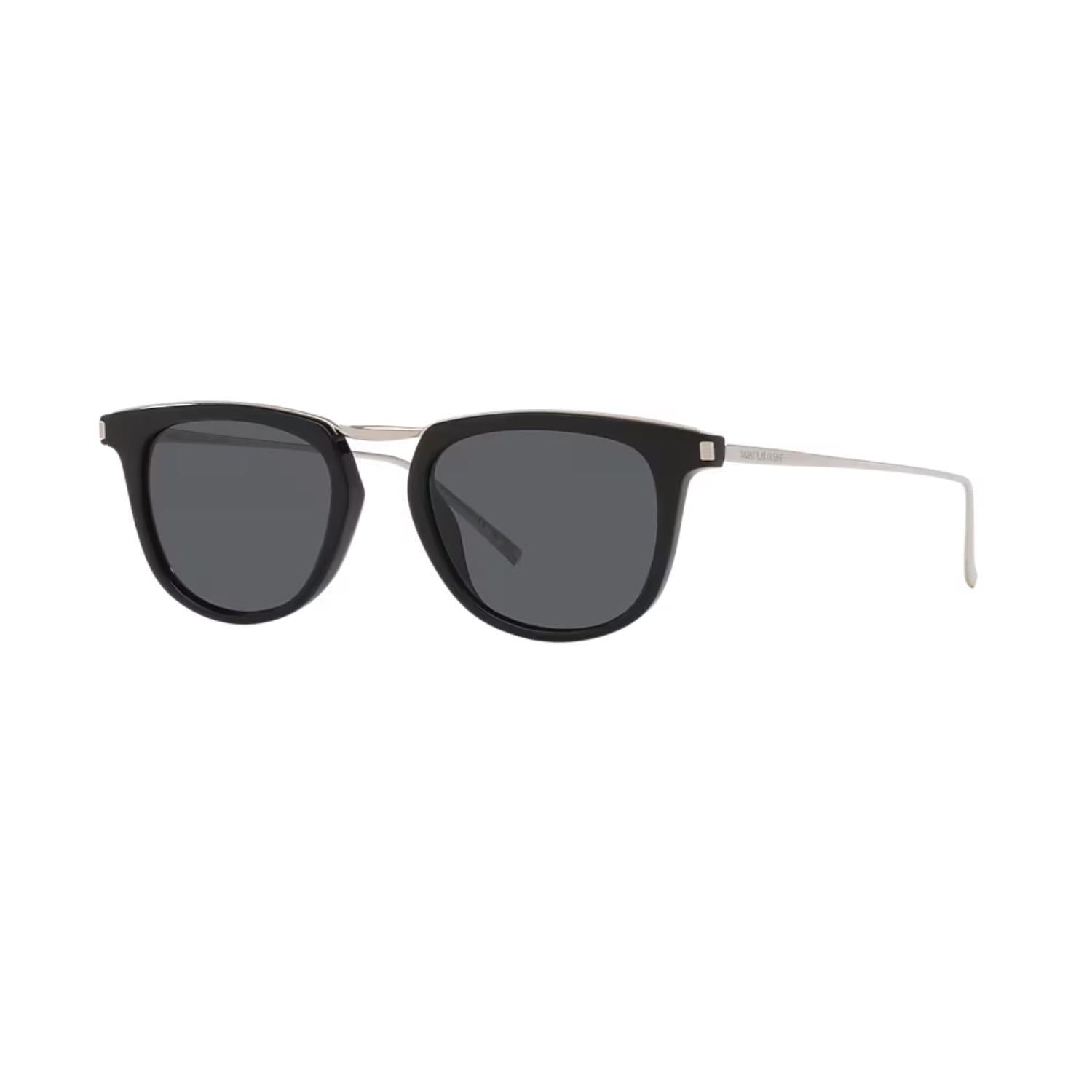 Saint Laurent SL 753 001 50 Unisex Yuvarlak Siyah Kombine Güneş Gözlüğü