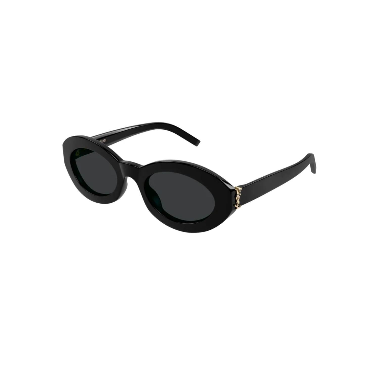 Saint Laurent SL M136 001 52 Kadın Oval Siyah Kemik Güneş Gözlüğü
