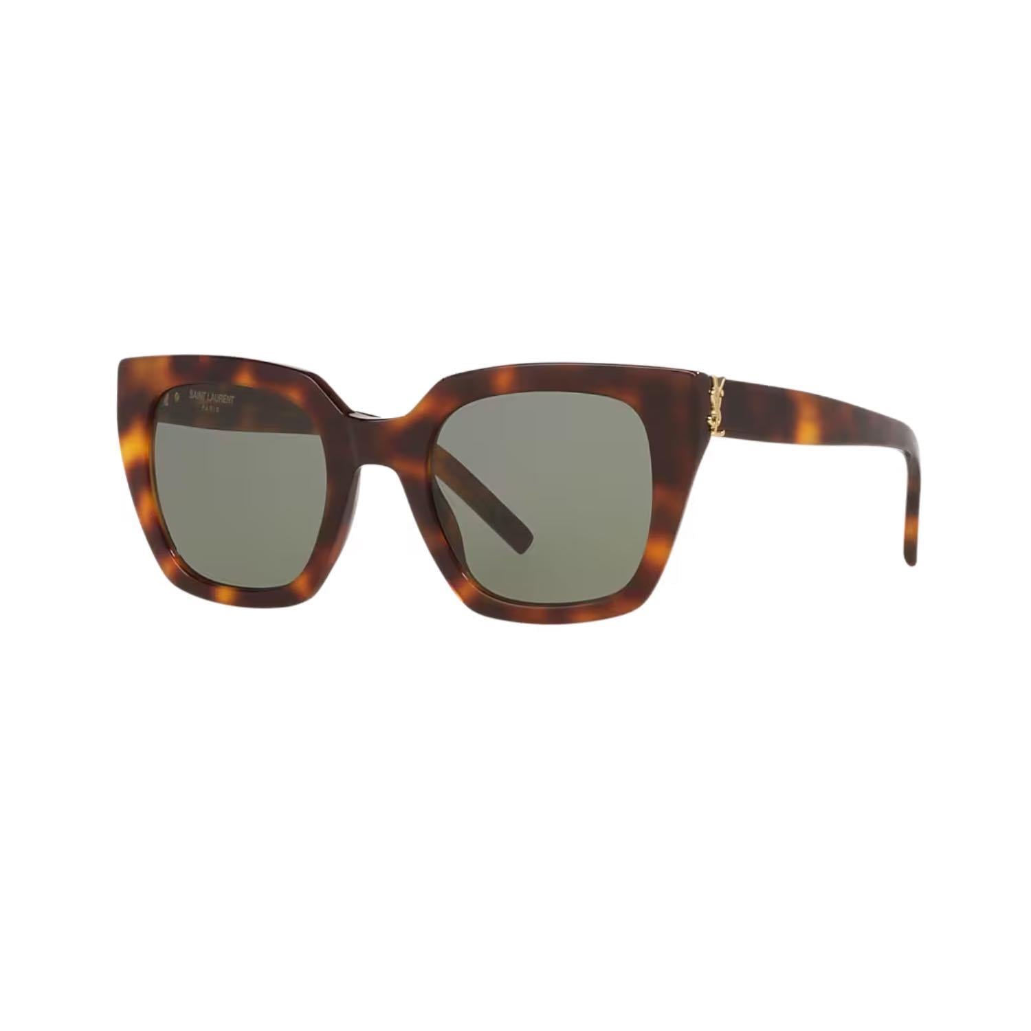 Saint Laurent SL M143 003 51 Kadın Cat Eye Kırçıllı Kahverengi Kemik Güneş Gözlüğü