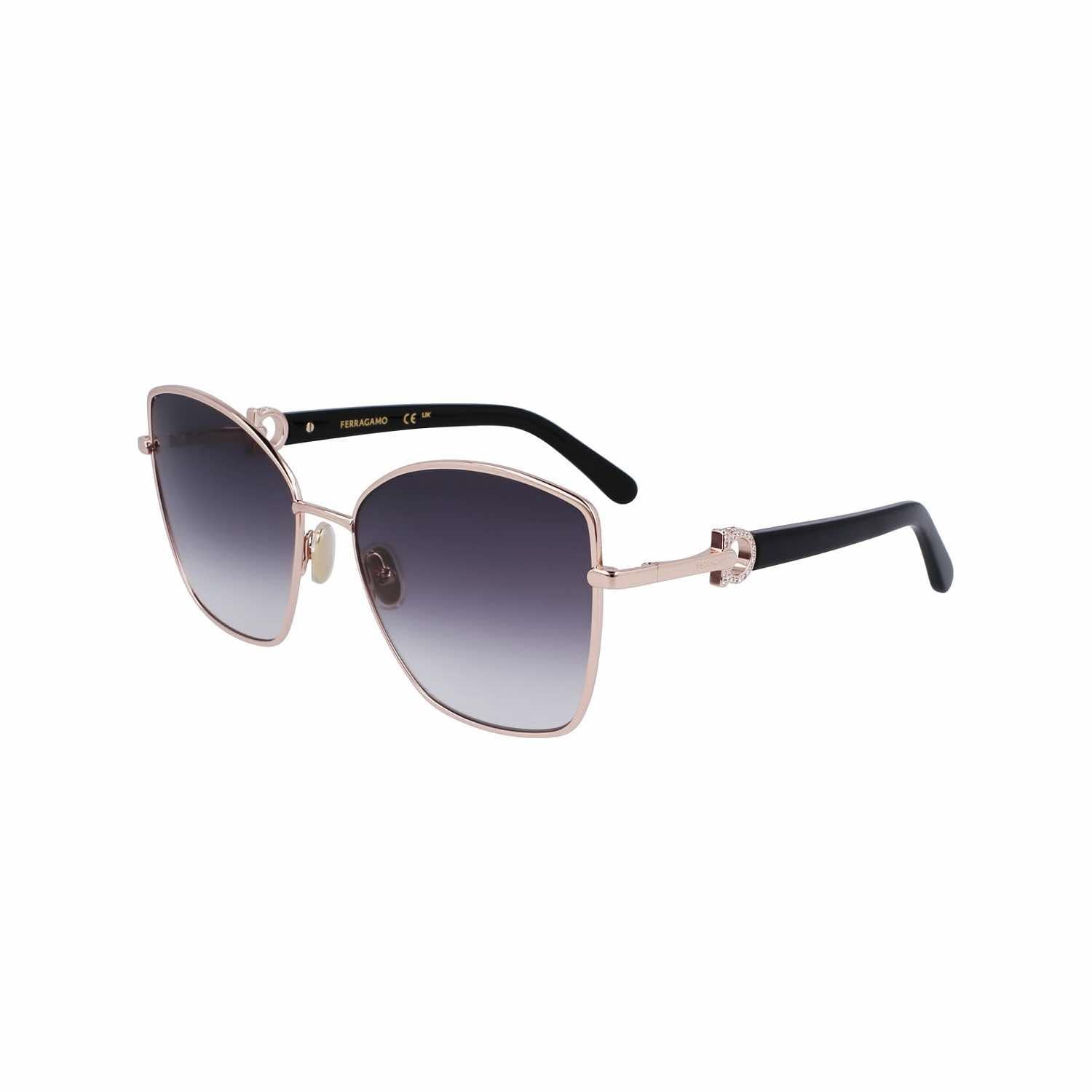Salvatore Ferragamo Sf 312Sr 771 60 Kadın Kelebek Gri Metal Güneş Gözlüğü