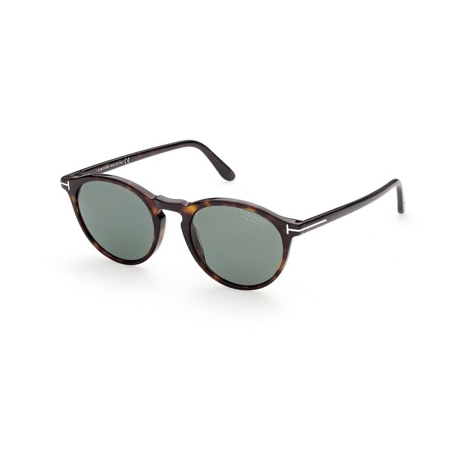 Tom Ford FT 0904S 52R 52 Polarize Unisex Oval Kırçıllı Kahverengi Kemik Güneş Gözlüğü