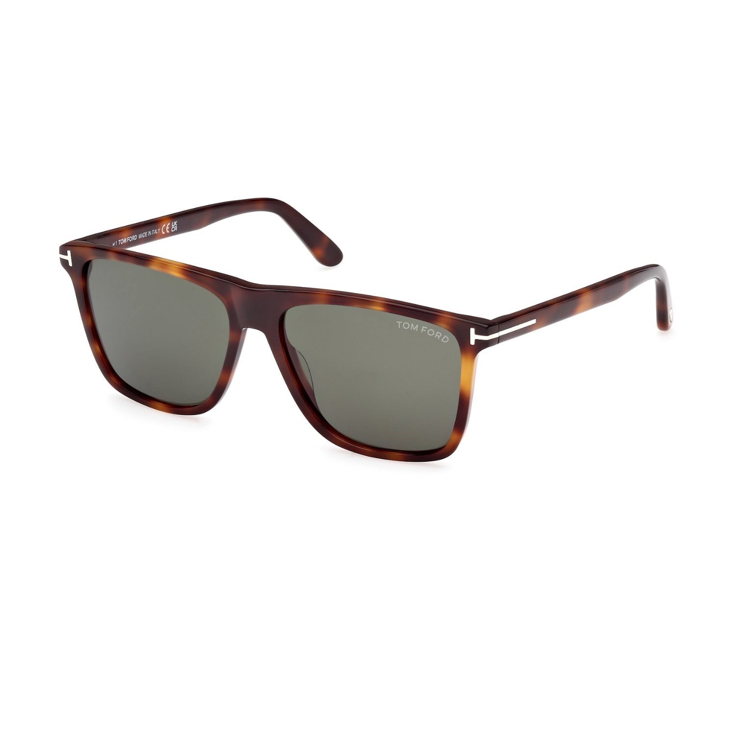Tom Ford TF 0832S 53N 57 Fletcher Unisex Kare Kırçıllı Kahverengi Kemik Güneş Gözlüğü