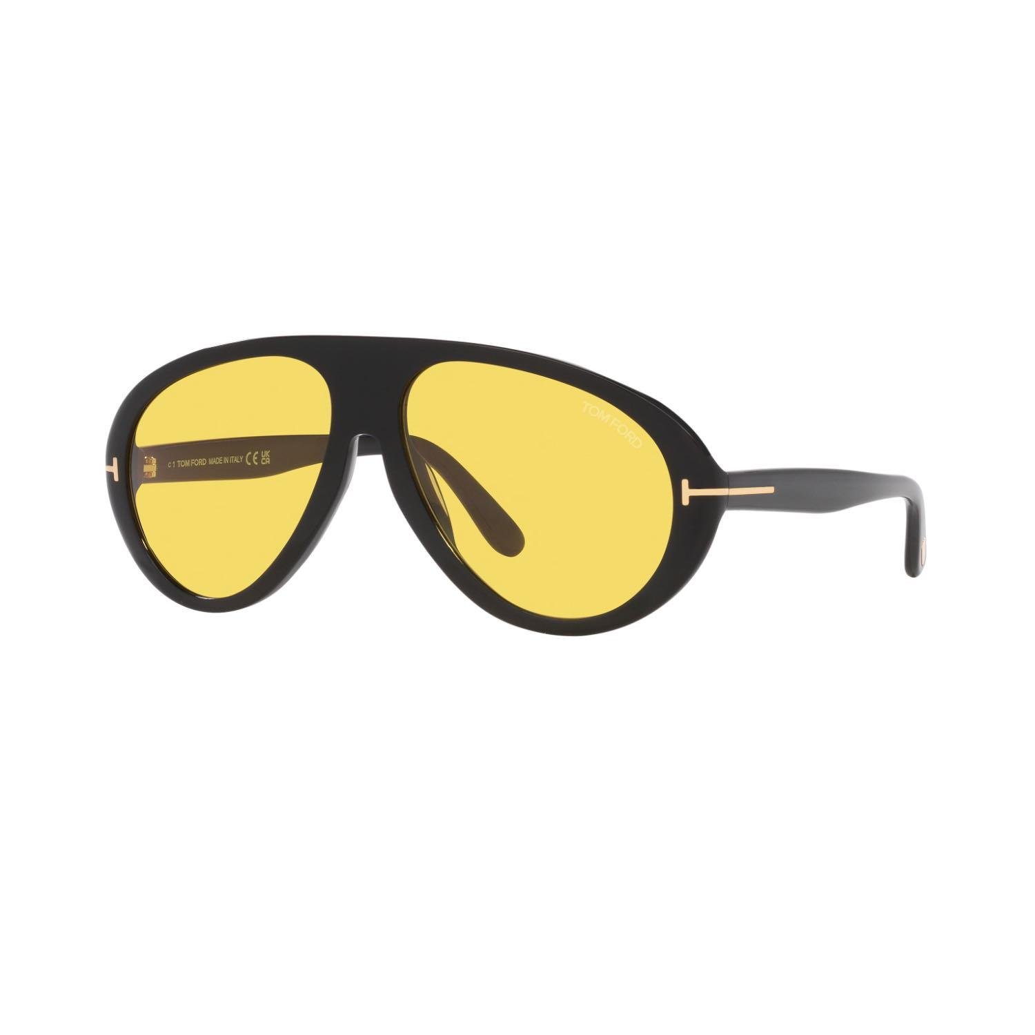Tom Ford Tf 0988 01E 60 Erkek Pilot Siyah Kemik Güneş Gözlüğü