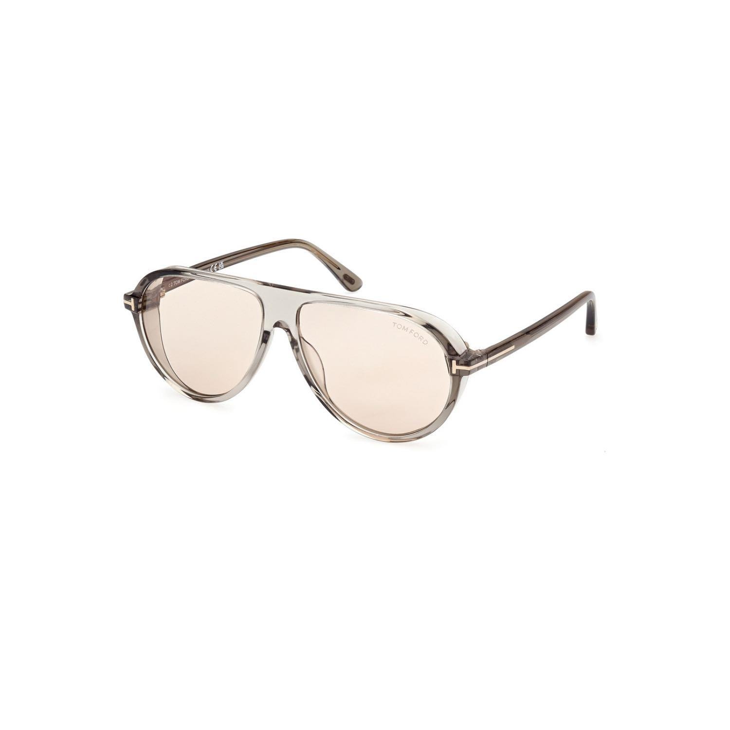 Tom Ford TF 1023 93E 60 Unisex Pilot Şeffaf Kemik Güneş Gözlüğü
