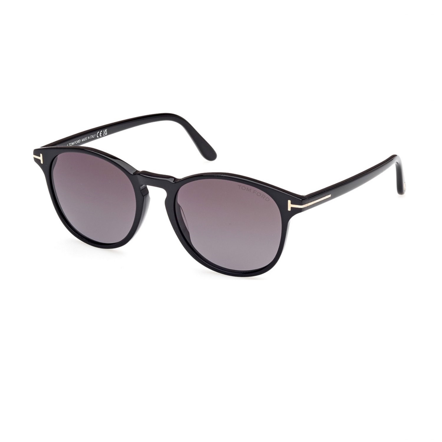 Tom Ford TF 1097S 01BG 53 Lewis Unisex Yuvarlak Siyah Kemik Güneş Gözlüğü