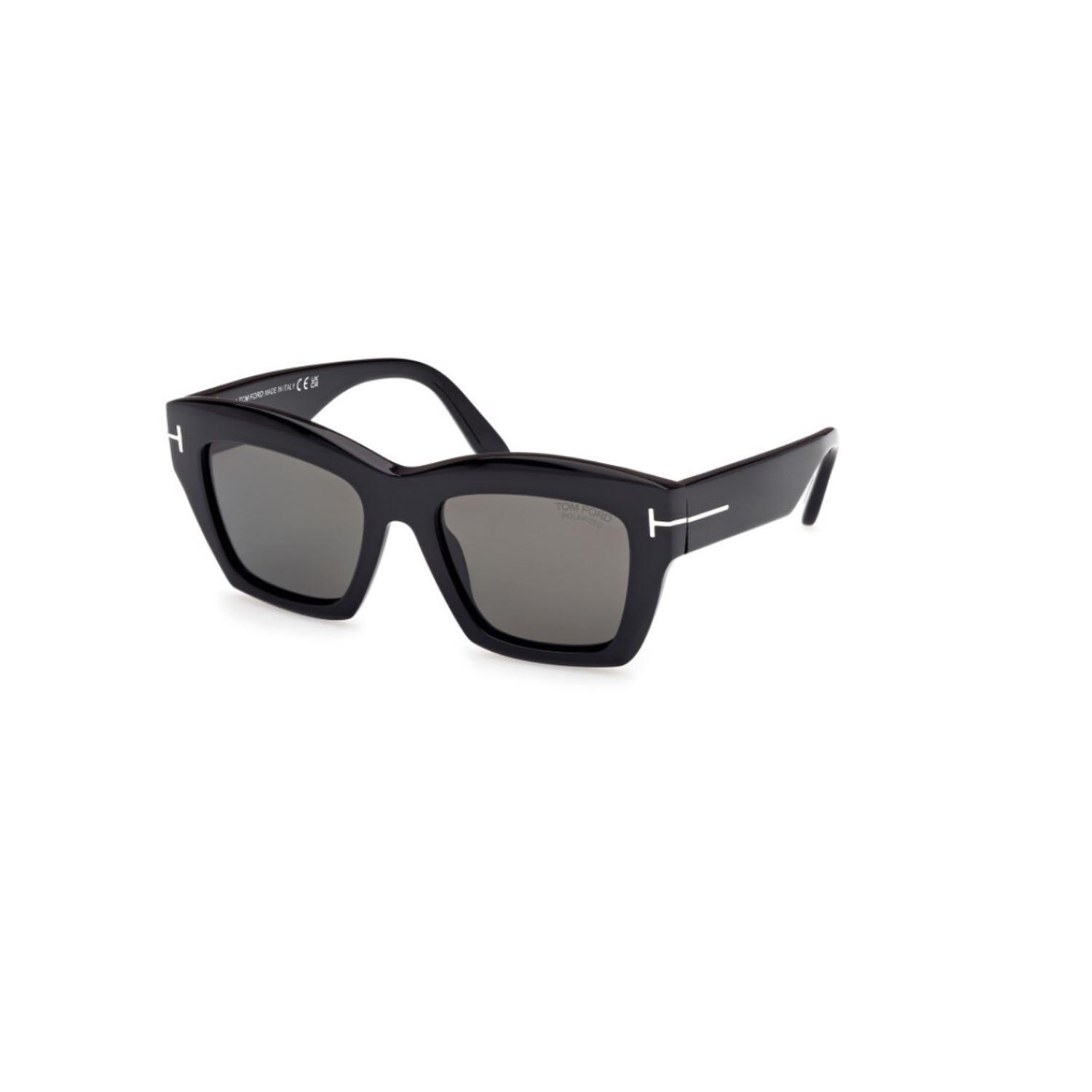 Tom Ford Tf 1191 01D 52 Polarize Kadın Kare Siyah Kemik Güneş Gözlüğü