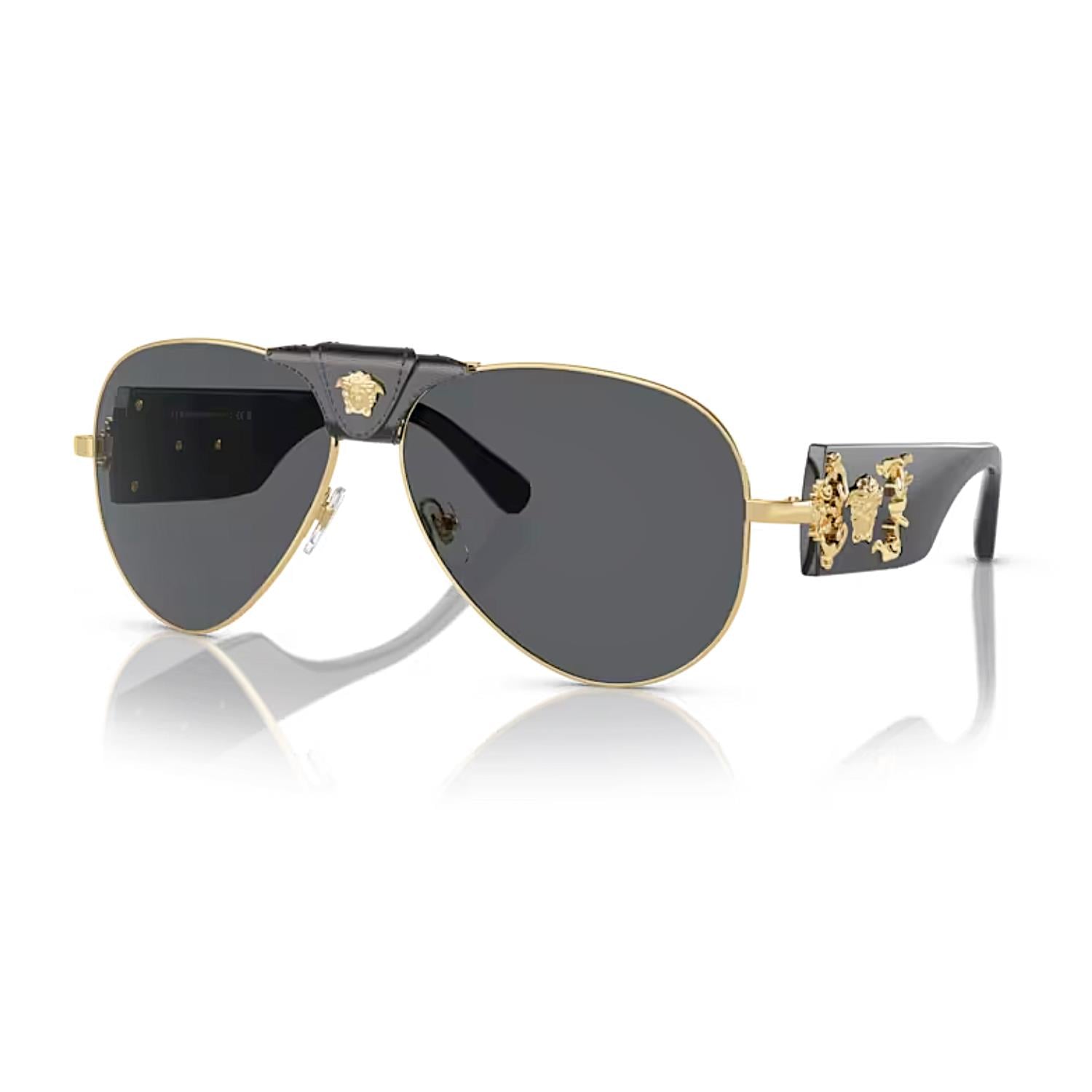 Versace VE 2150Q 100287 62 Erkek Gold Damla Güneş Gözlüğü