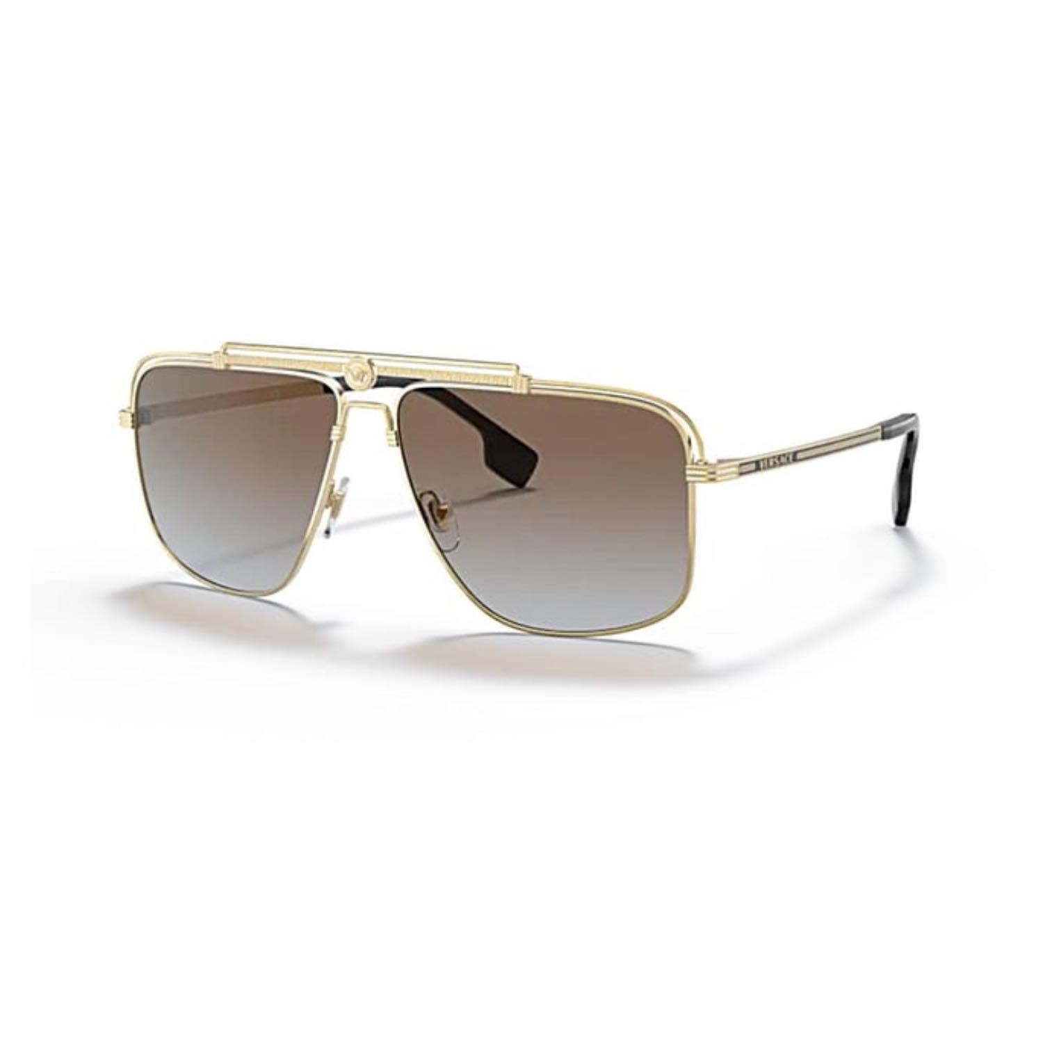 Versace VE 2242 100289 61 Erkek Gold Metal Güneş Gözlüğü