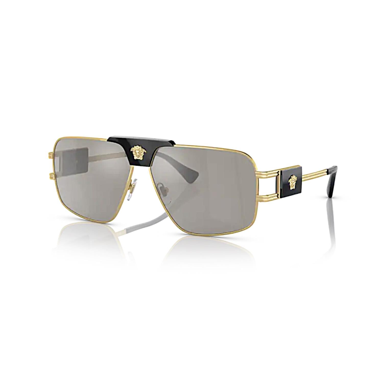 Versace VE 2251 10026G 63 Erkek Gold Metal Aynalı Güneş Gözlüğü