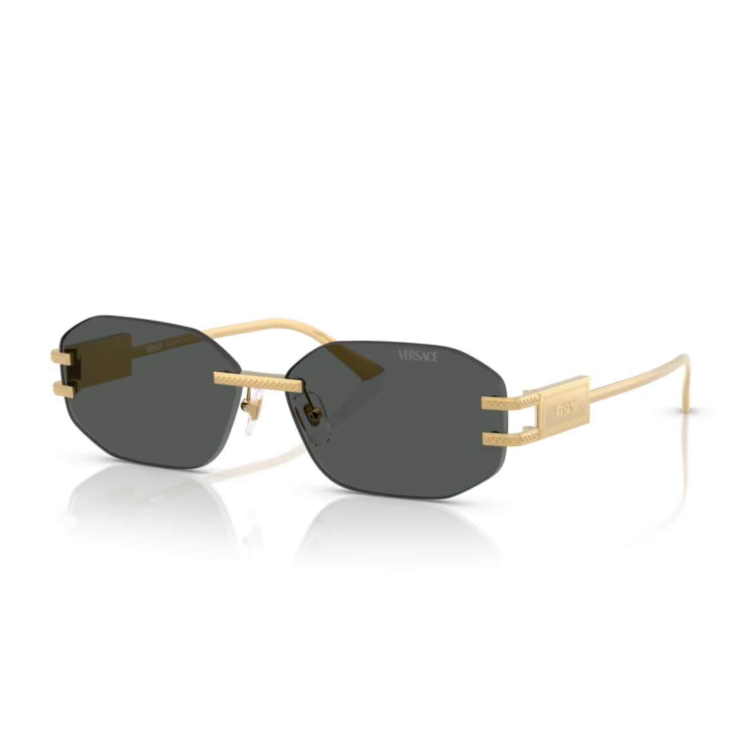 Versace VE 2274 100287 58 Kadın Geometrik Gold Metal Güneş Gözlüğü