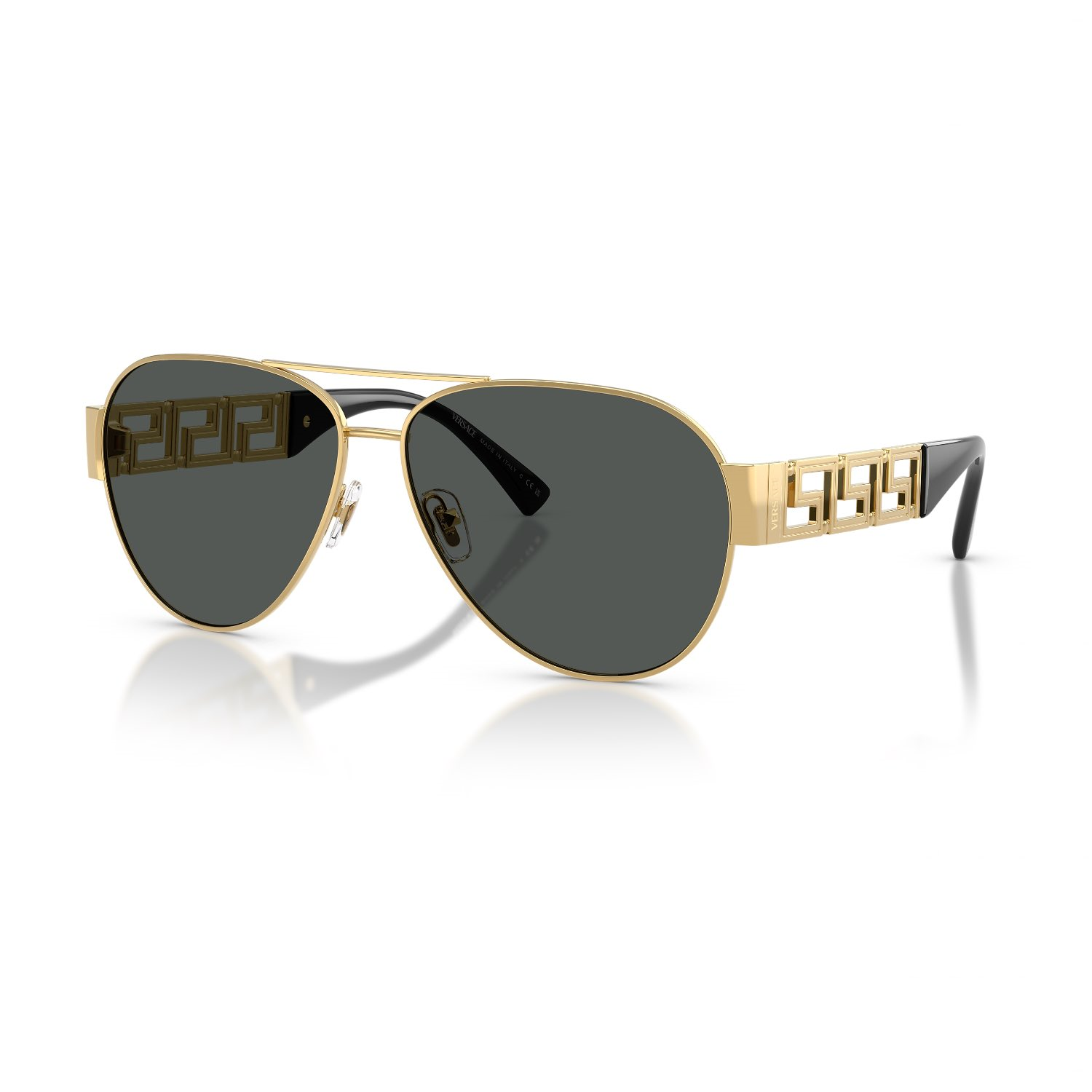 Versace VE 2289 100287 61 Erkek Pilot Gold Metal Güneş Gözlüğü