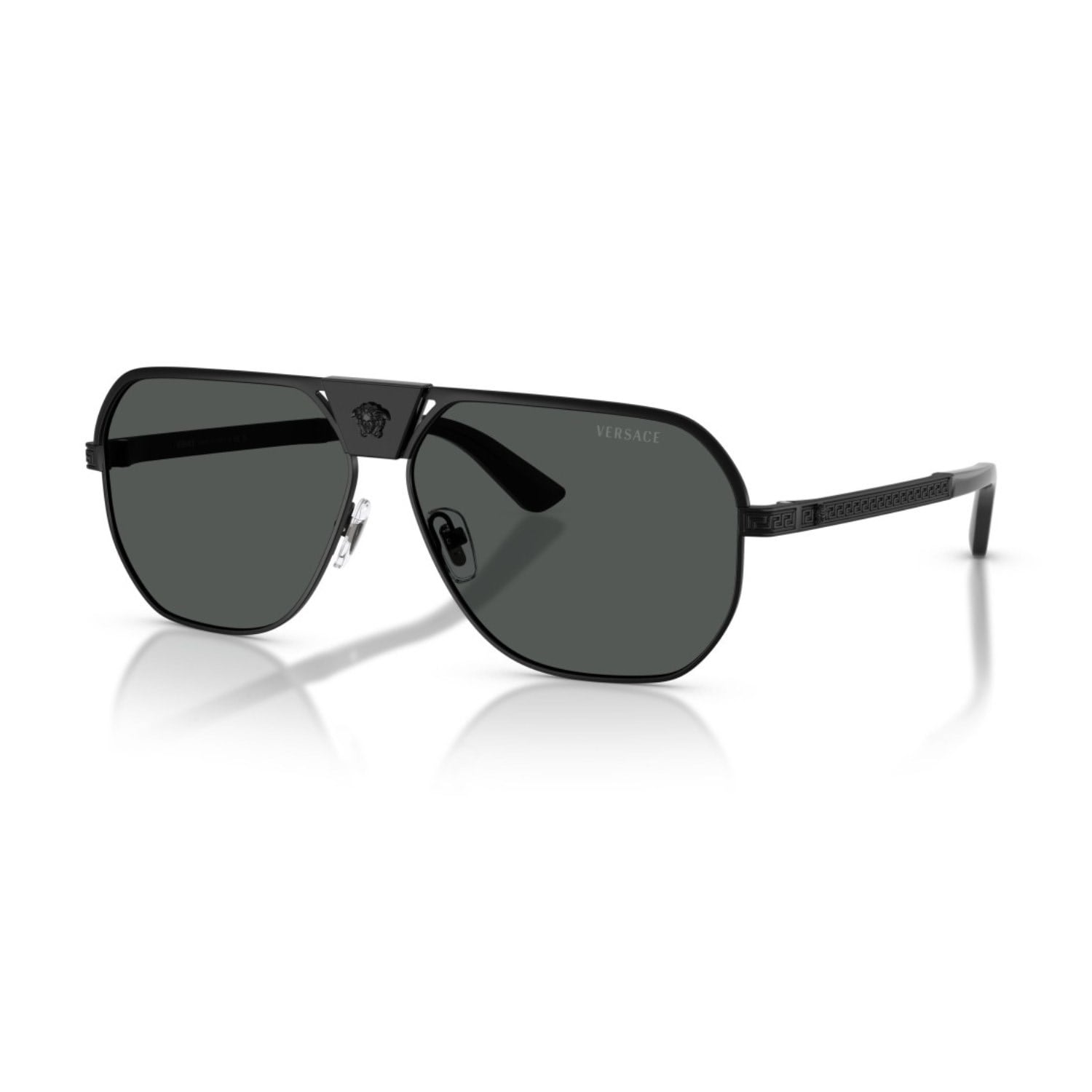 Versace VE 2294 126187 61 Unisex Geometrik Siyah Metal Güneş Gözlüğü