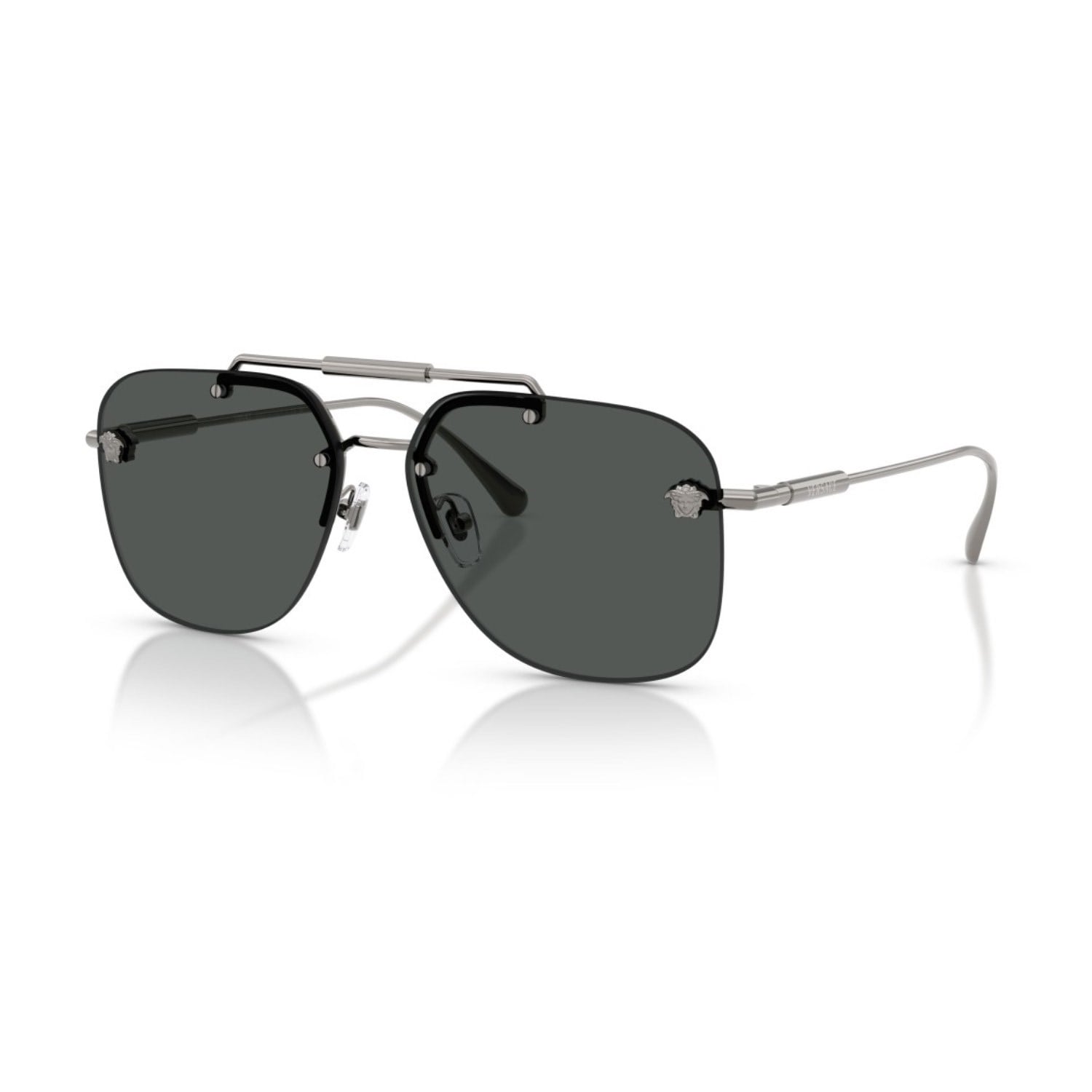 Versace VE 2296 100187 60 Kadın Geometrik Gun Metal Güneş Gözlüğü