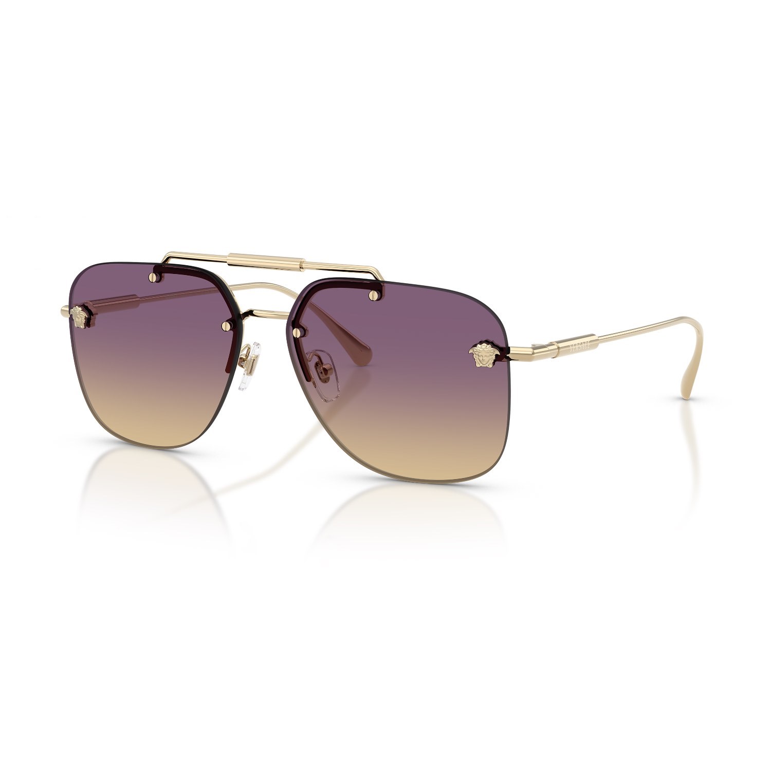 Versace VE 2296 125270 60 Kadın Geometrik Gold Metal Güneş Gözlüğü