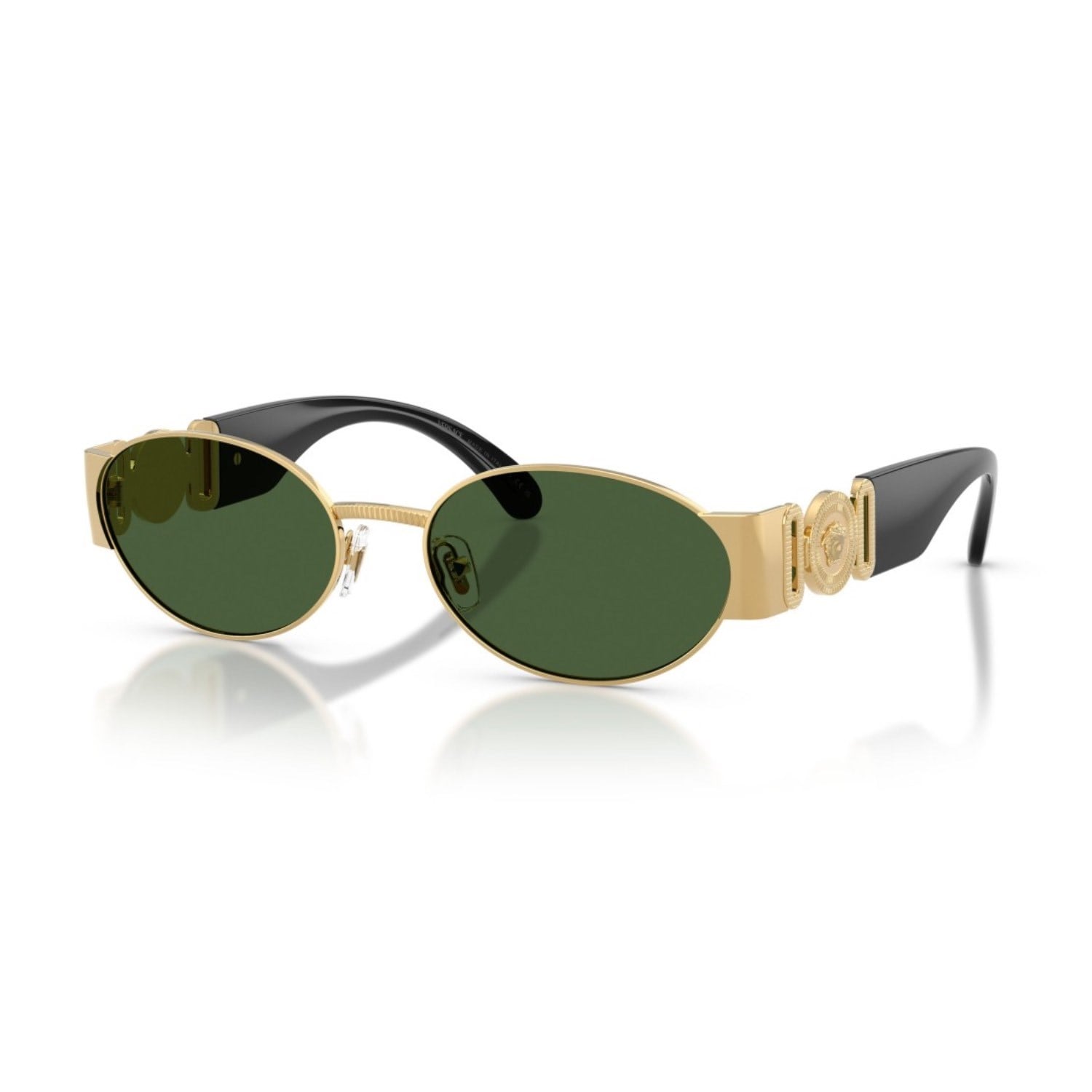 Versace VE 2299 100271 56 Unisex Oval Gold Metal Güneş Gözlüğü