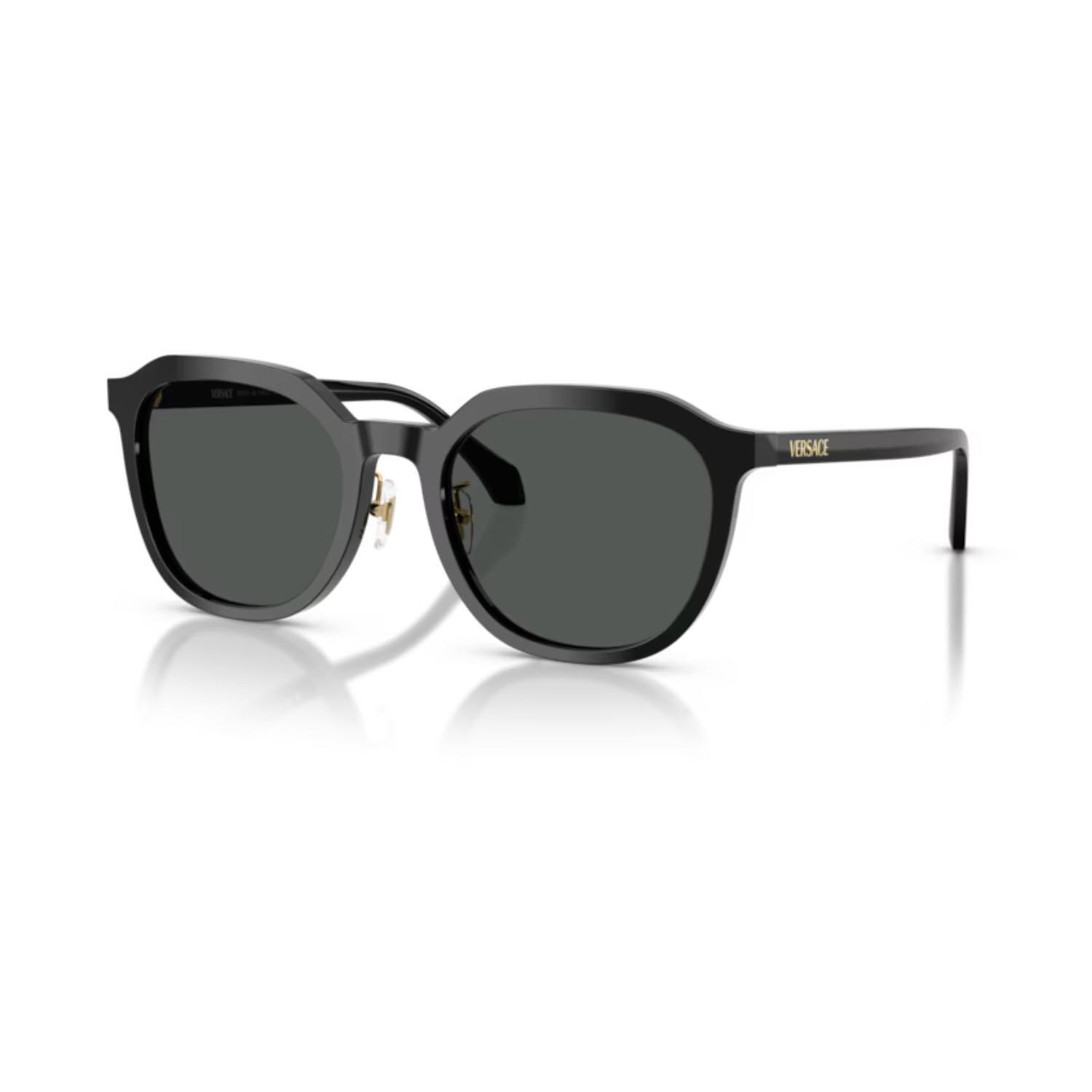 Versace VE 4493D GB187 55 Unisex Geometrik Siyah Kemik Güneş Gözlüğü