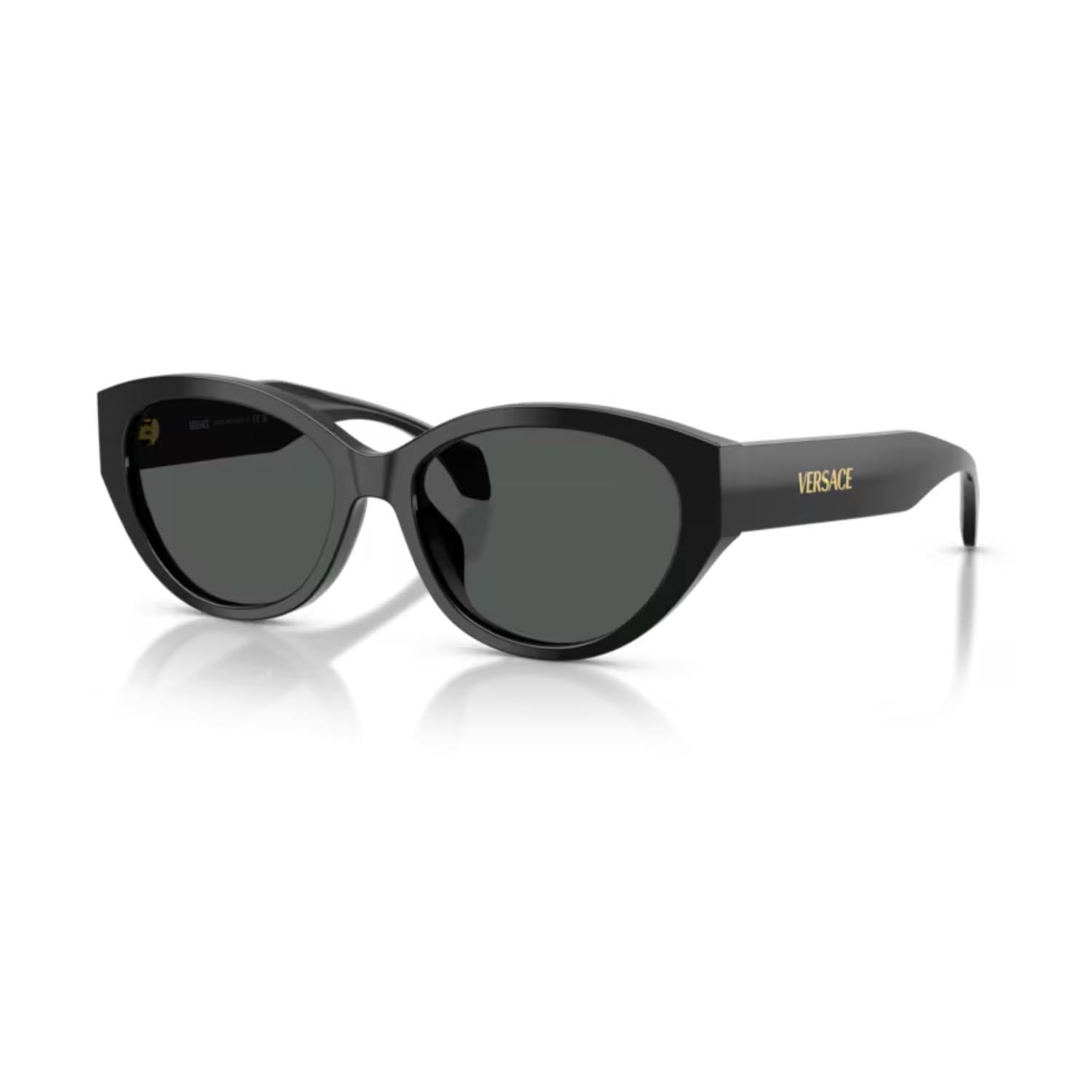 Versace VE 4495D GB187 56 Kadın Oval Siyah Kemil Güneş Gözlüğü