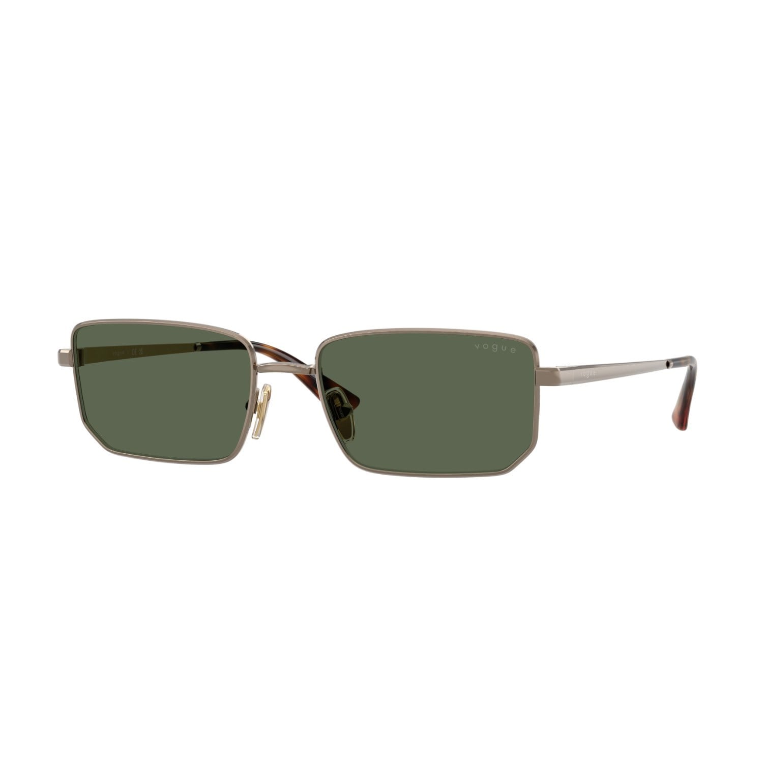 Vogue VO 4352S 513871 56 Unisex Dikdörtgen Kahverengi Metal Güneş Gözlüğü