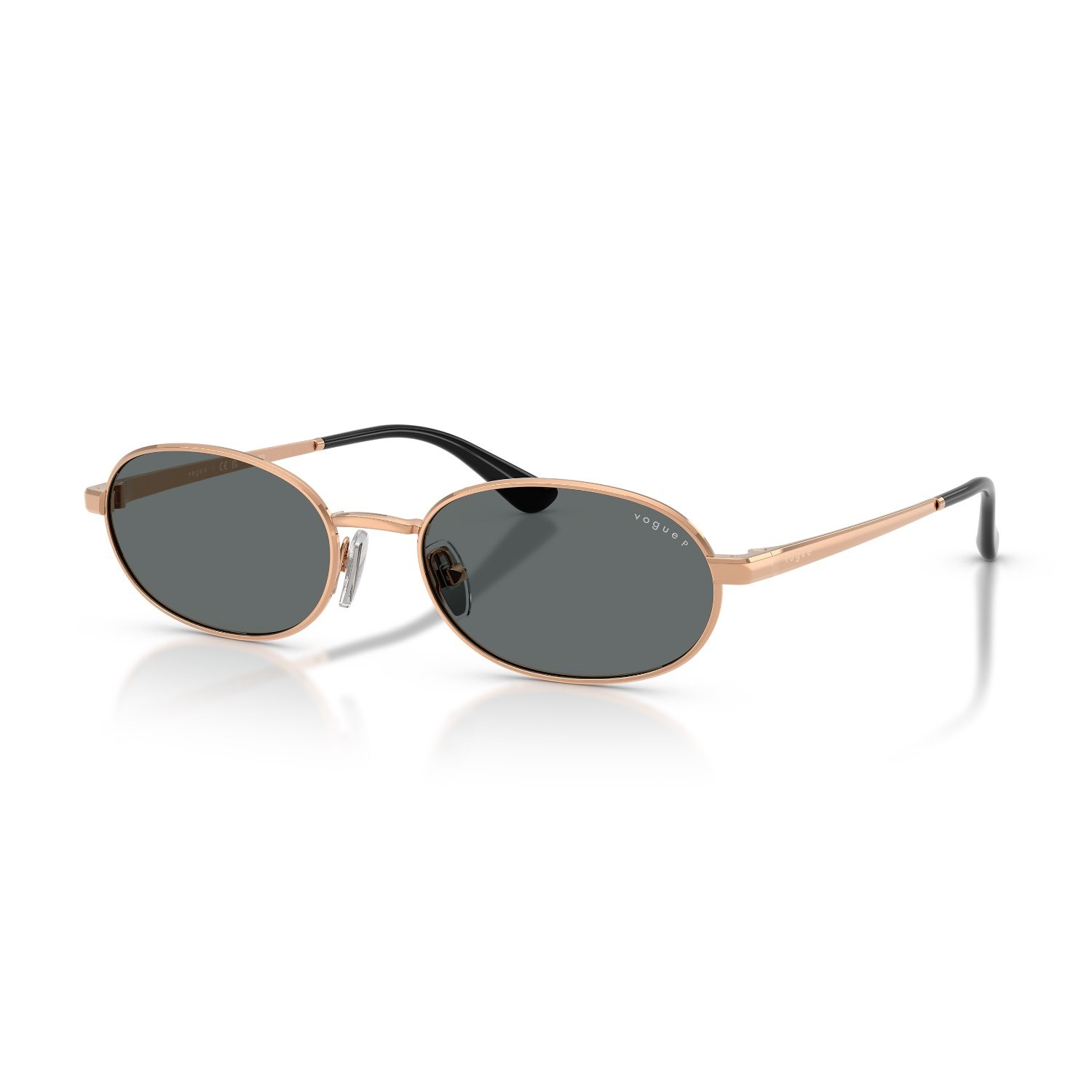 Vogue VO 4353S 515281 54 Kadın Polarize Oval Rose Gold Metal Güneş Gözlüğü