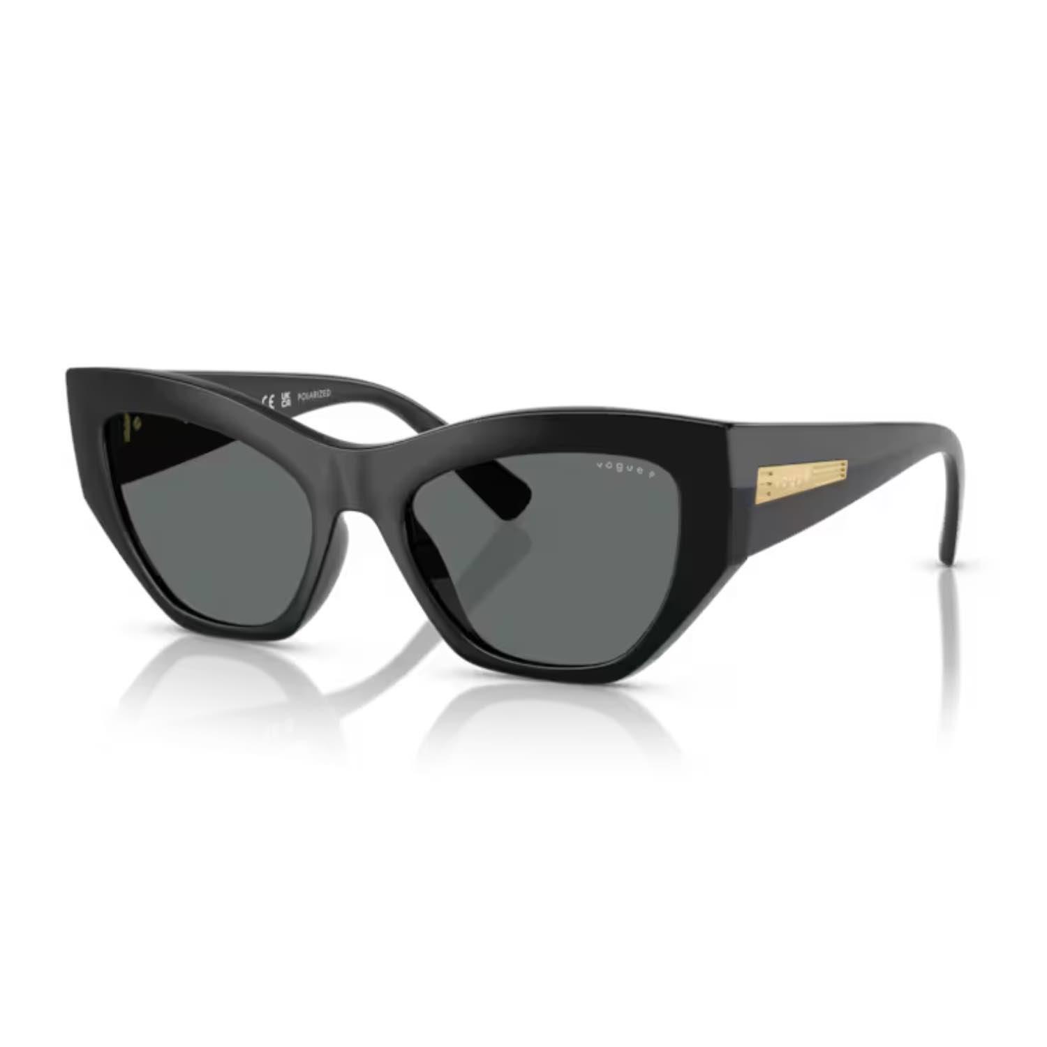 Vogue VO 5607S W4481 53 Polarize Kadın Geometrik Siyah Kemik Güneş Gözlüğü