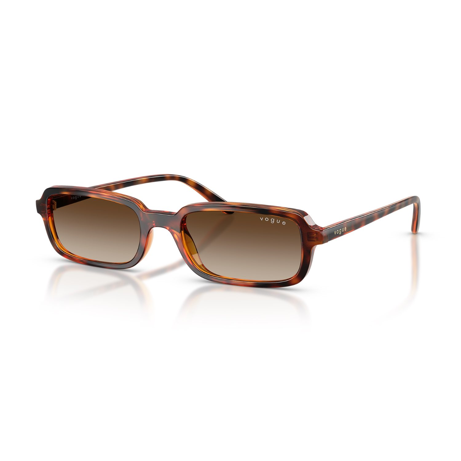 Vogue VO 5666S W65613 53 Unisex Yastık Degrade Kırçıllı Kahverengi Kemik Güneş Gözlüğü
